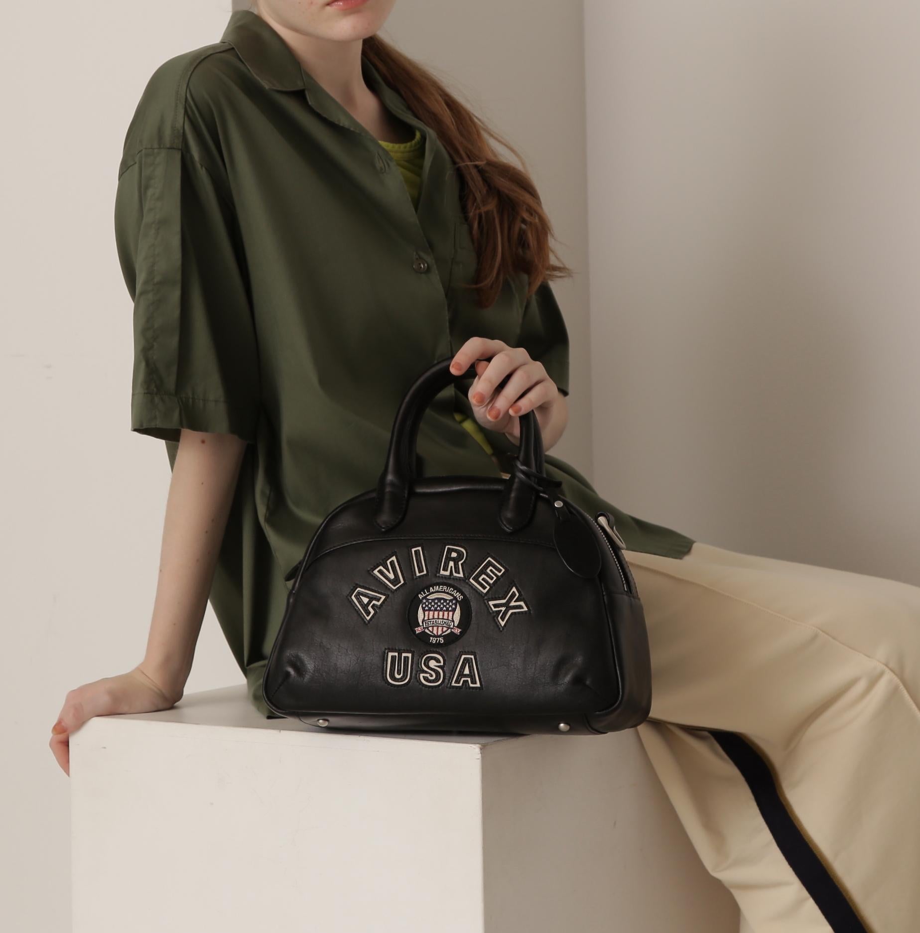 バッグ VARSITY LEATHER MINI-BOSTON BAG 直営店限定》VARSITY LEATHER MINI-BOSTON BAG/ バーシティー レザー