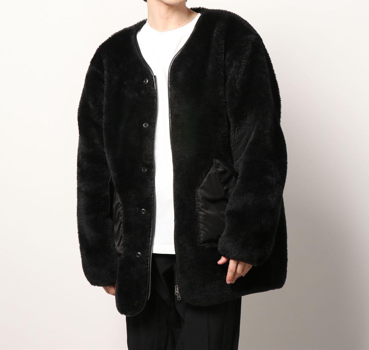 >ET>O G>ADE/レトロ グレード　シープ トリム ボア ライナー / SHEEP T>IM ROA LINE> ブラック