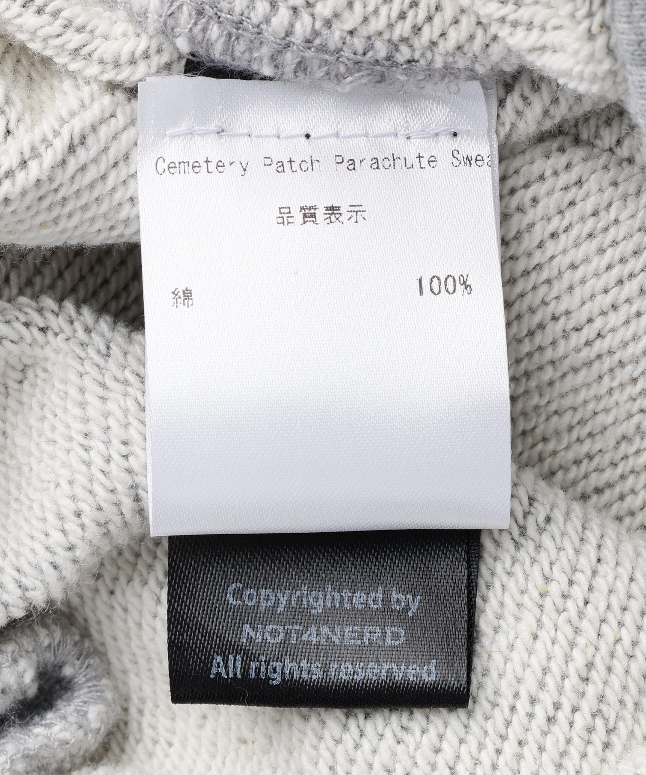 NOT4NERD/ノットフォーナード/CEMETERY PATCH PARACHUTE SWEAT PANTS グレー