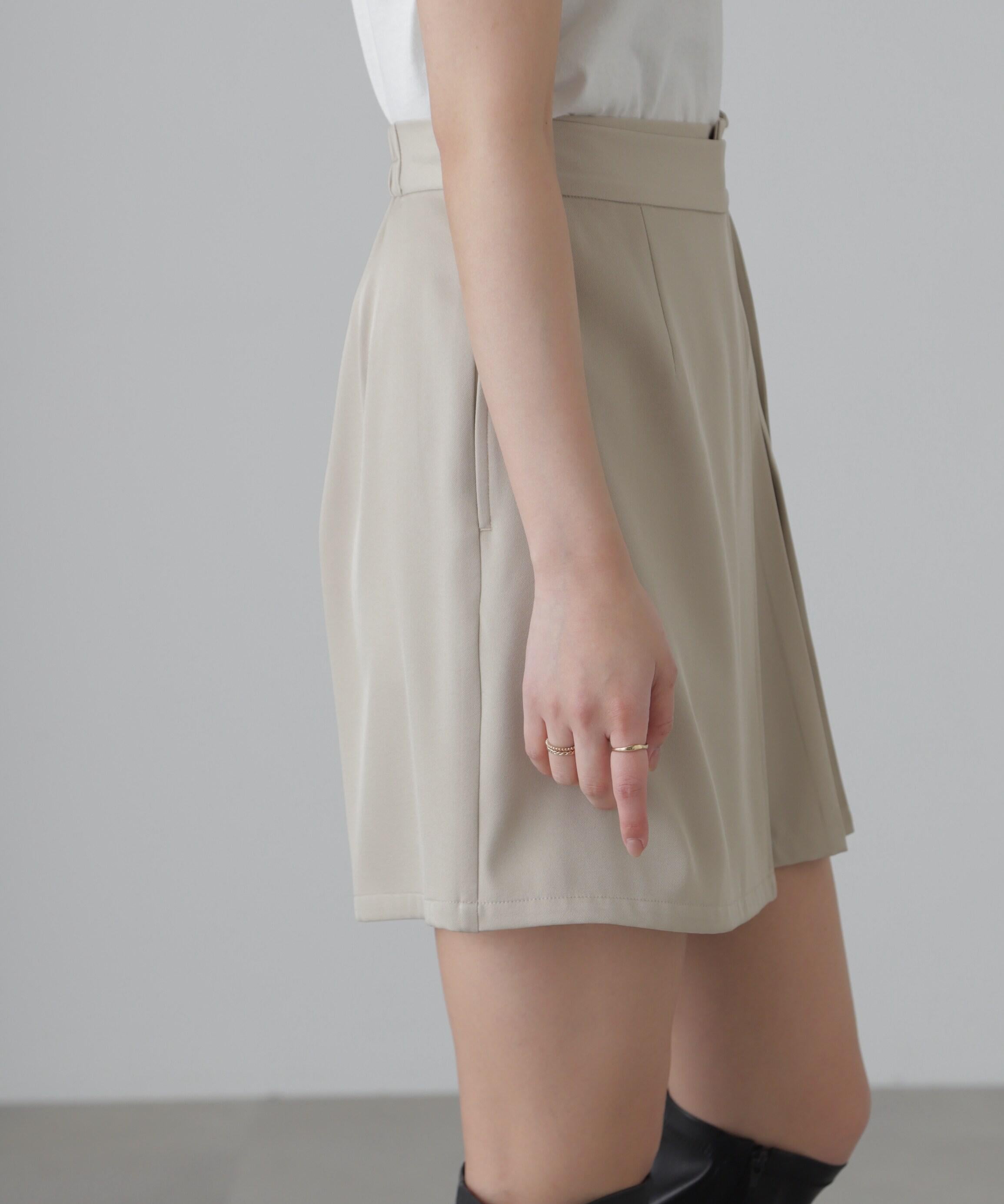 サイドリボンラップスカートパンツ ベージュ