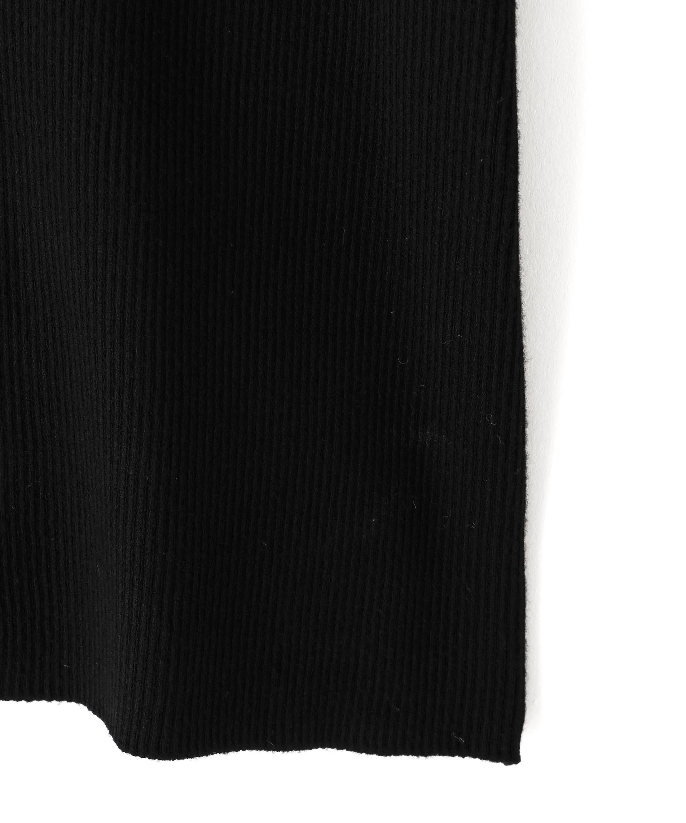 レース衿レイヤードニット ブラック