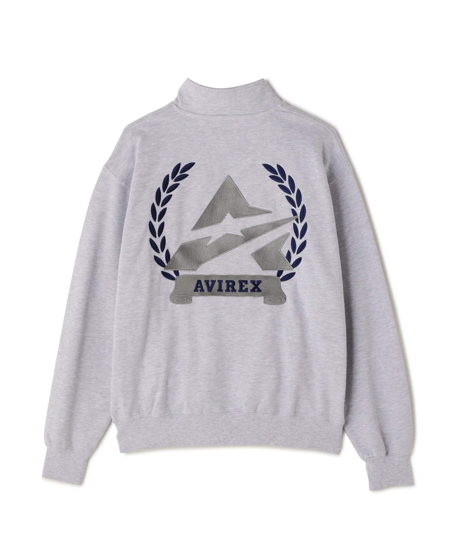 《WER&DEPOT限定》ASTA> HALFZIP SWEAT / Aスター ハーフジップスウェット / AVI>EX / アヴィレックス グレー
