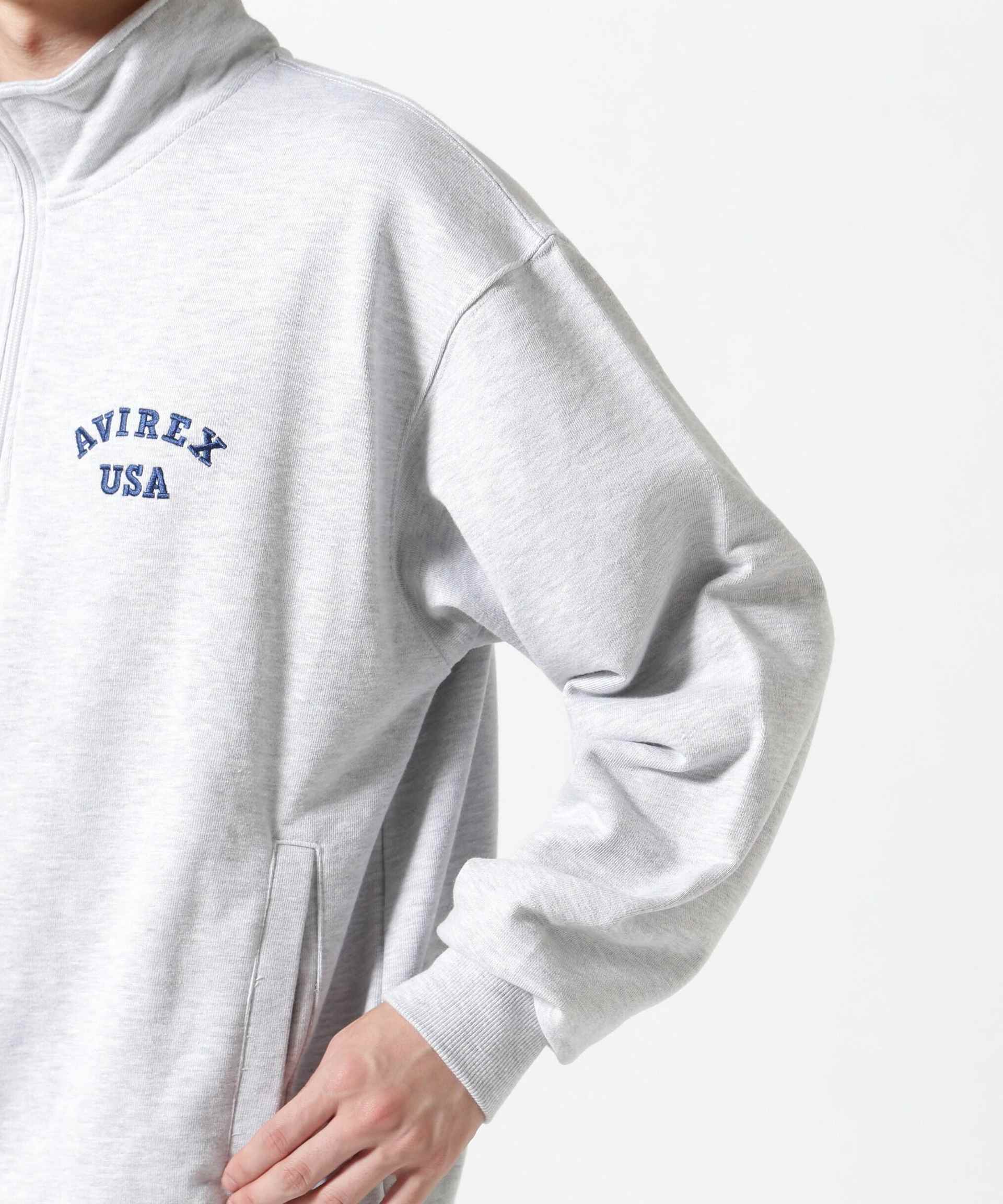 《WER&DEPOT限定》ASTA> HALFZIP SWEAT / Aスター ハーフジップスウェット / AVI>EX / アヴィレックス グレー