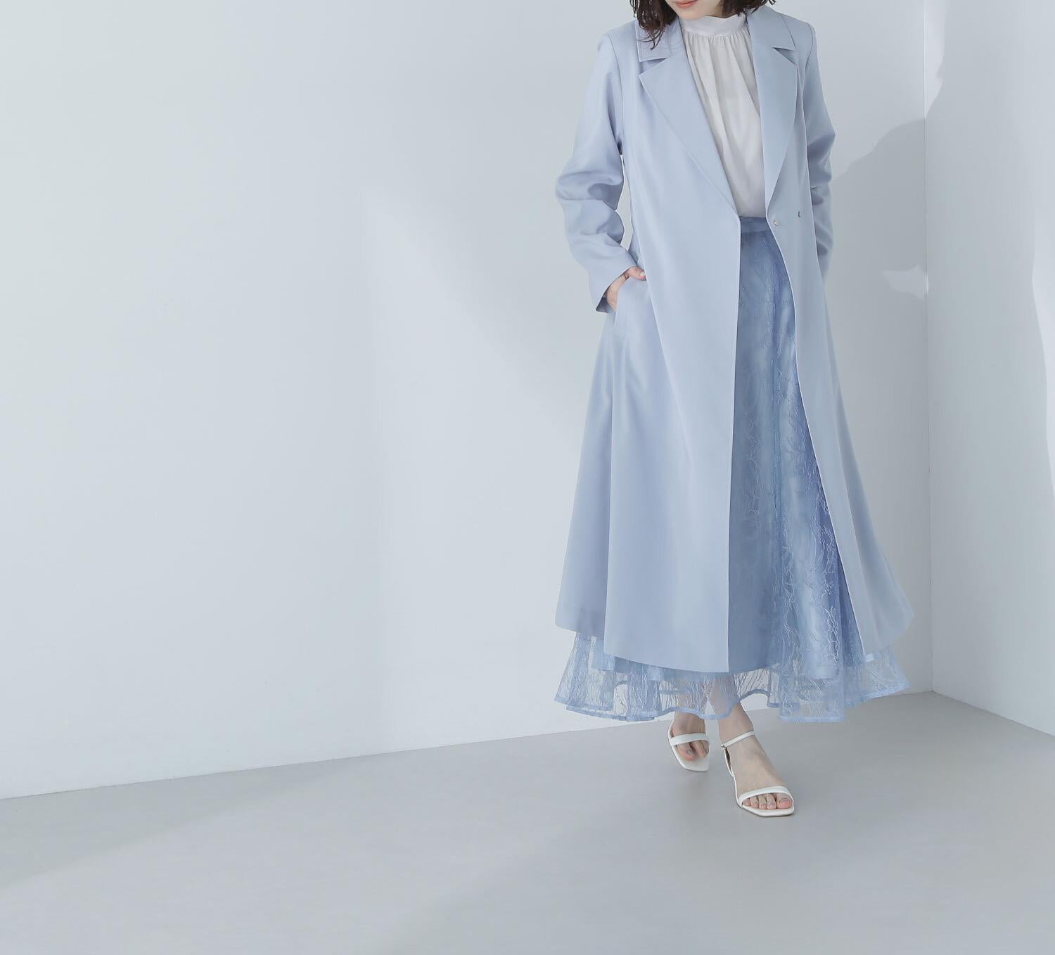ライトスプリングコートシリーズ トレンチコート ブルー