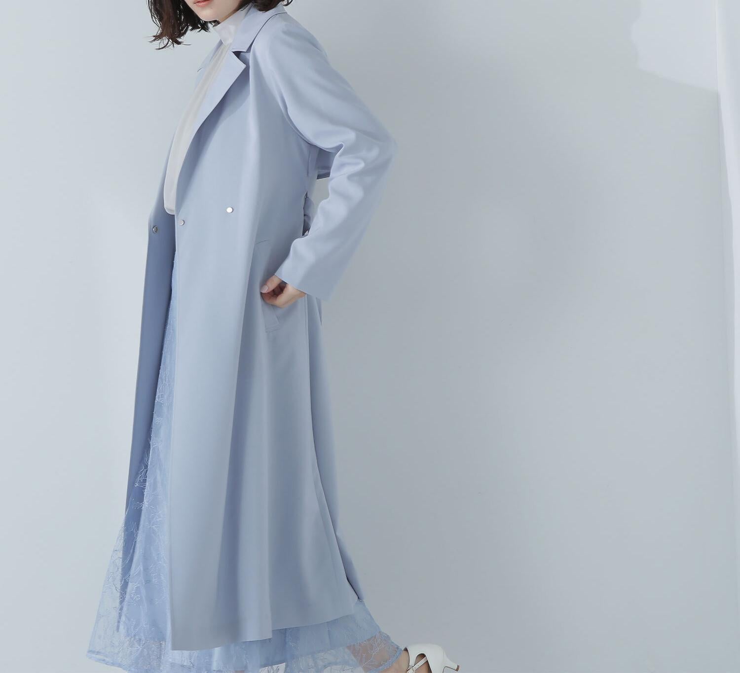 ライトスプリングコートシリーズ トレンチコート ブルー