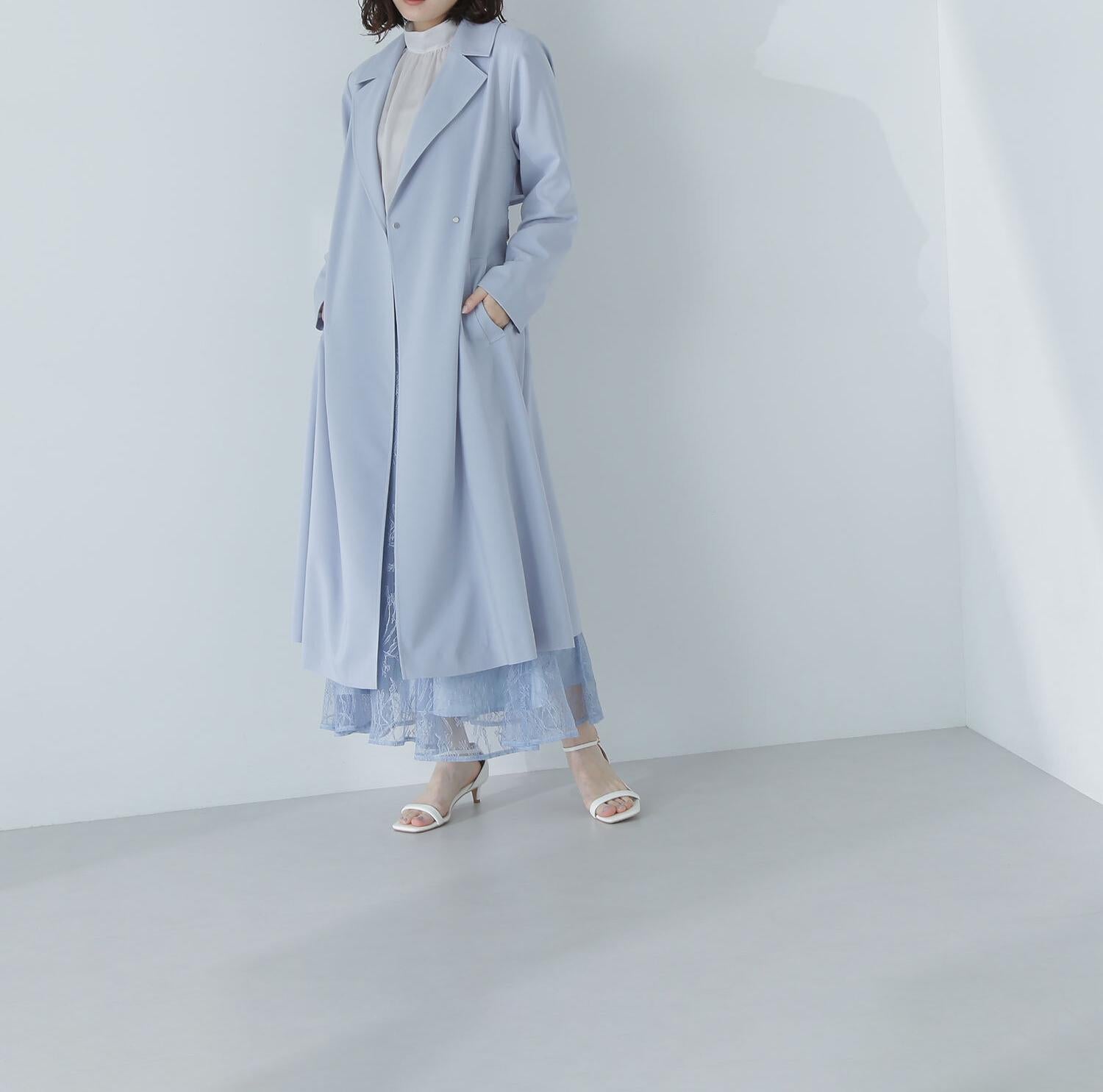 ライトスプリングコートシリーズ トレンチコート ブルー