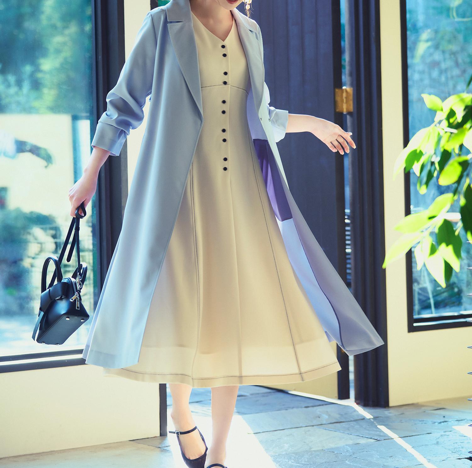 ライトスプリングコートシリーズ トレンチコート ブルー