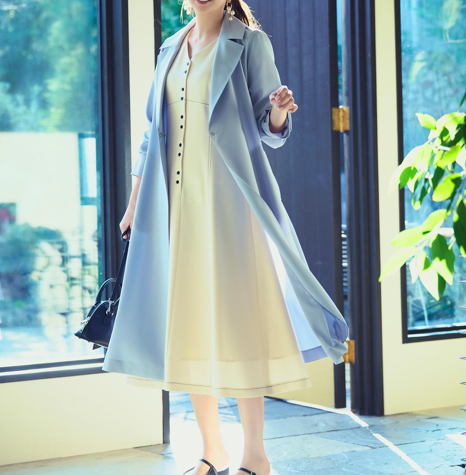 ライトスプリングコートシリーズ トレンチコート ブルー