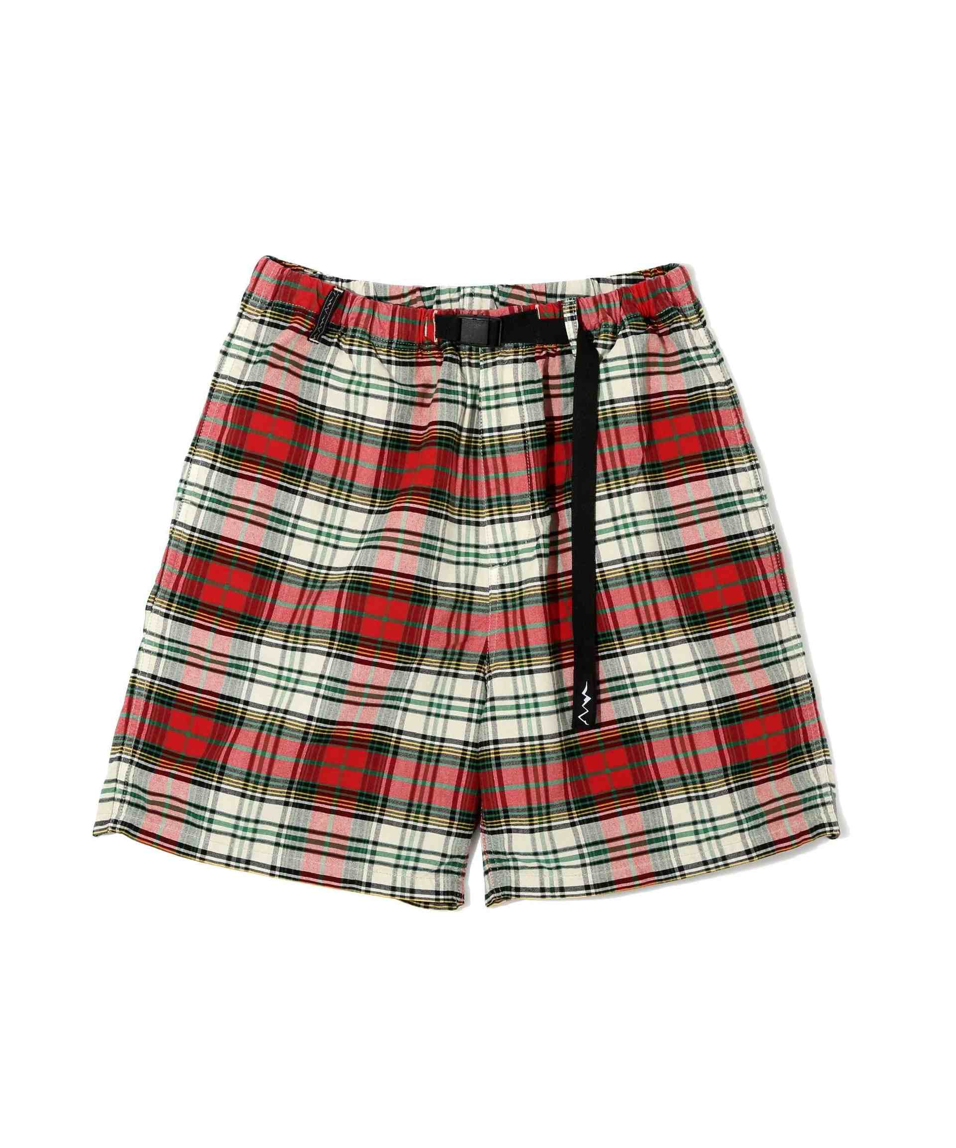MANASTASH/マナスタッシュ/WASHED PLAID SHO>T レッド