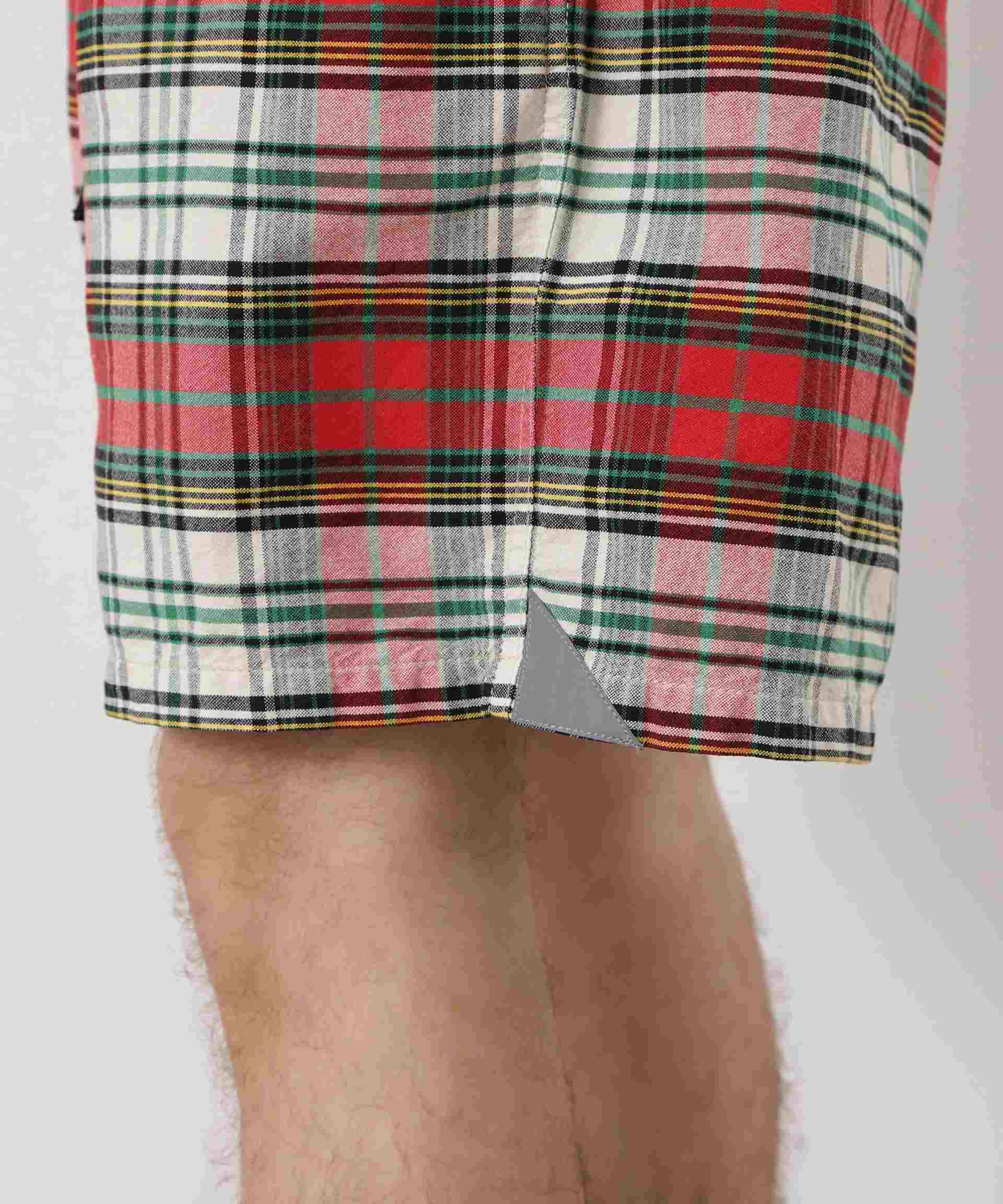 MANASTASH/マナスタッシュ/WASHED PLAID SHO>T レッド