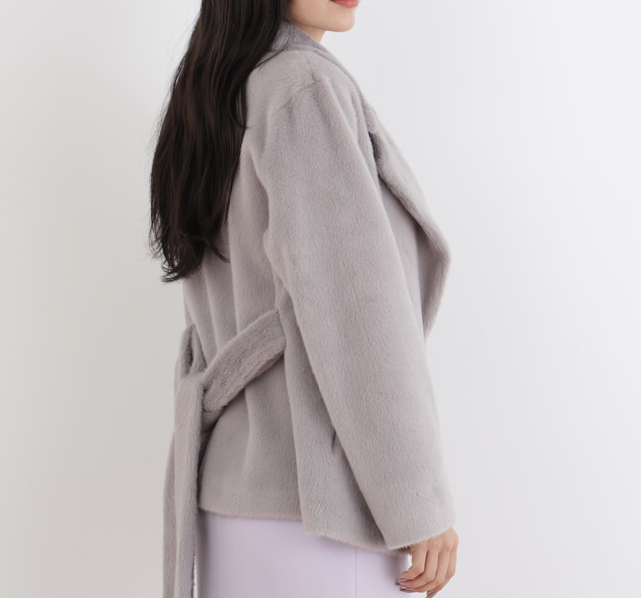 フォーファーショートコート グレー