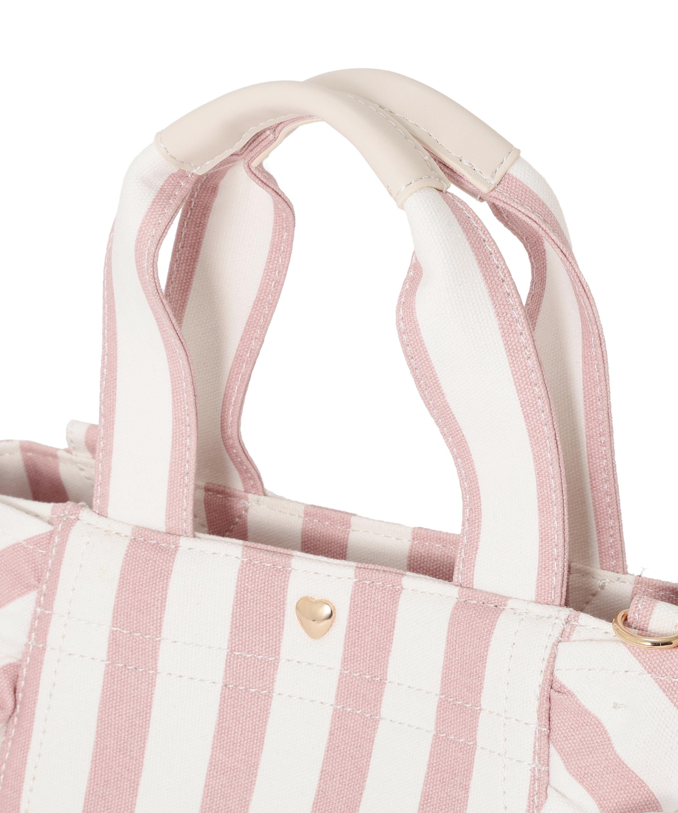 バレンタインフリルトートバッグ ピンク1