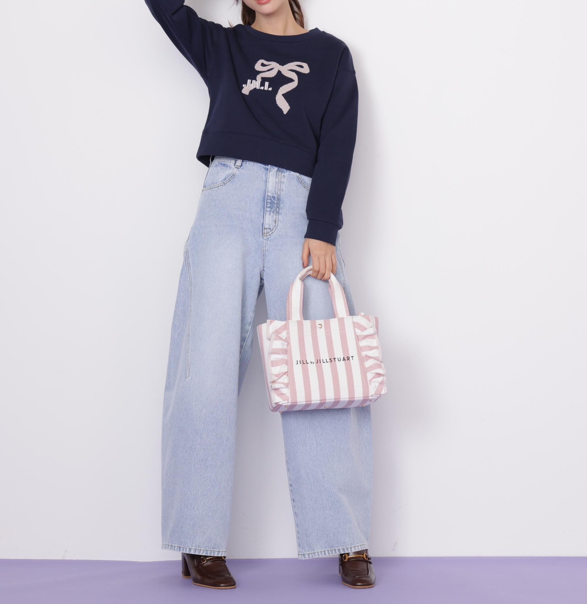 バレンタインフリルトートバッグ ピンク1