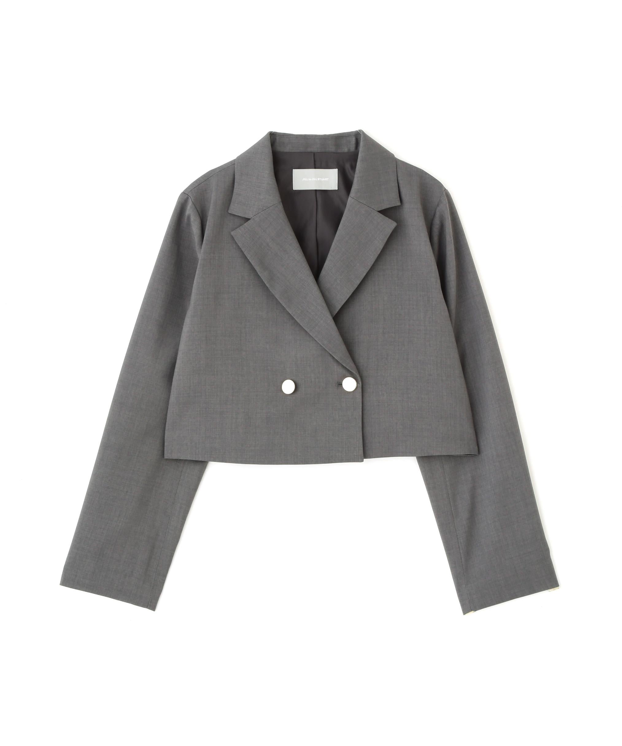 麻調合繊スーチングジャケット グレー