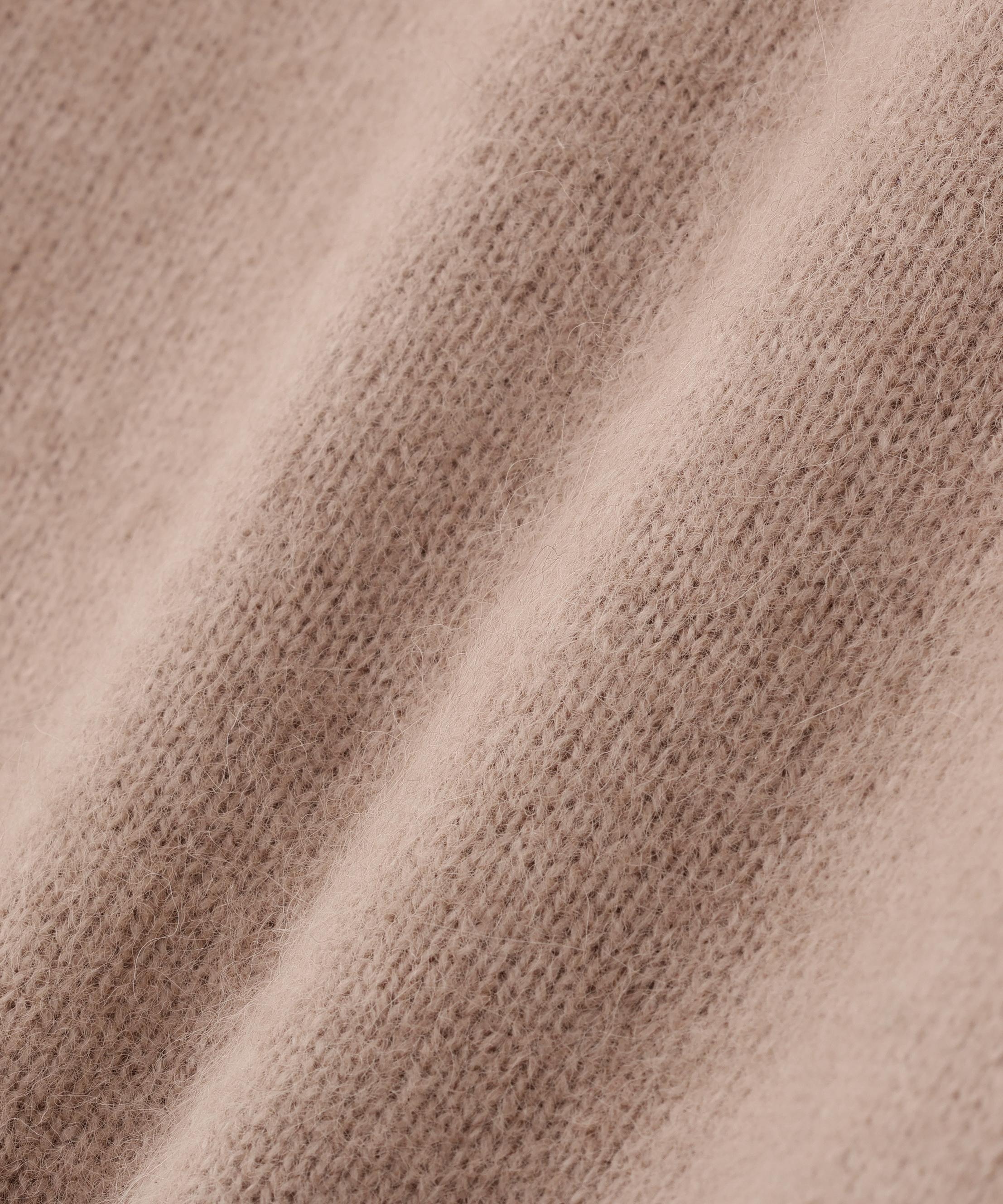 フォックス混オーバーニット ベージュ