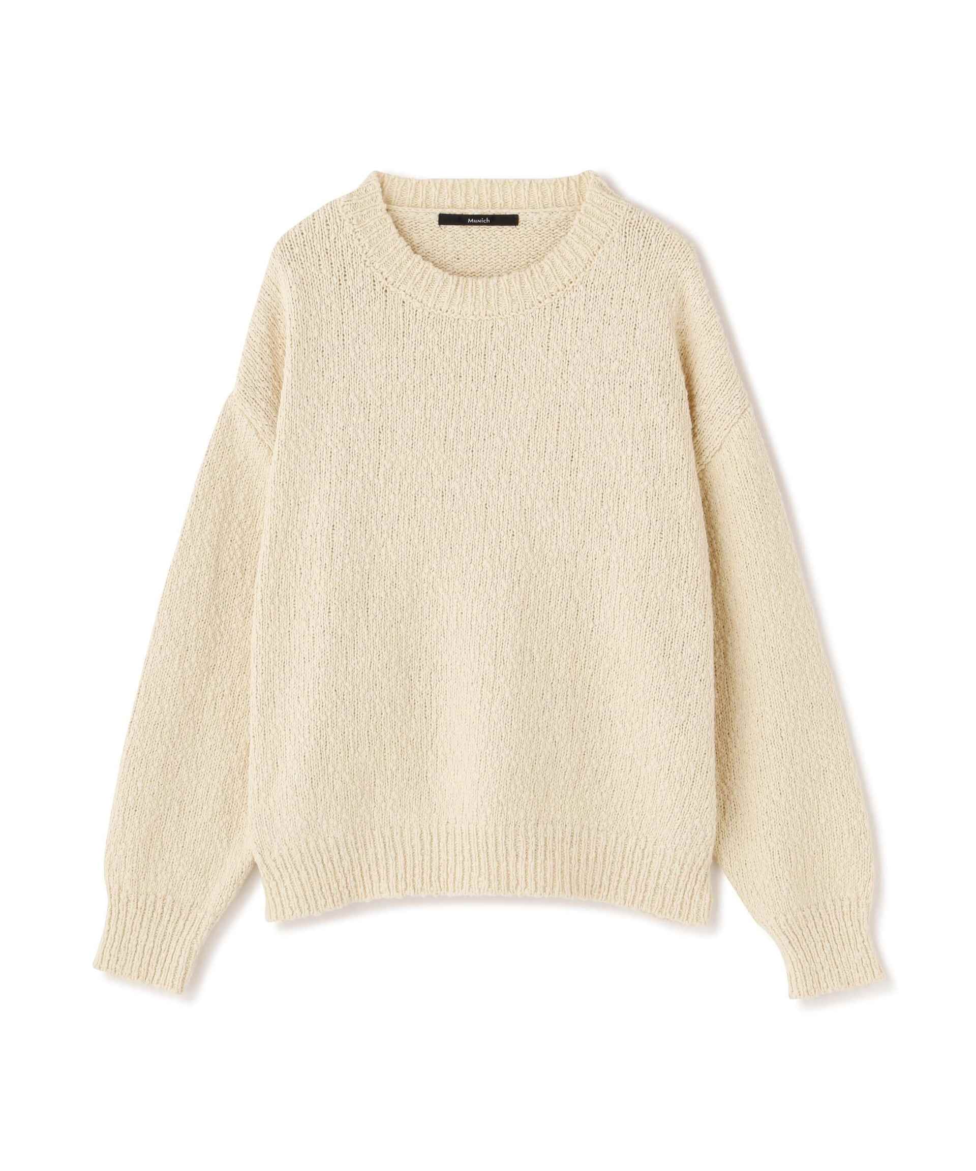 Munich（ミューニック）コットンスラブニットクルーネックプルオーバー/MN231K04 アイボリー2