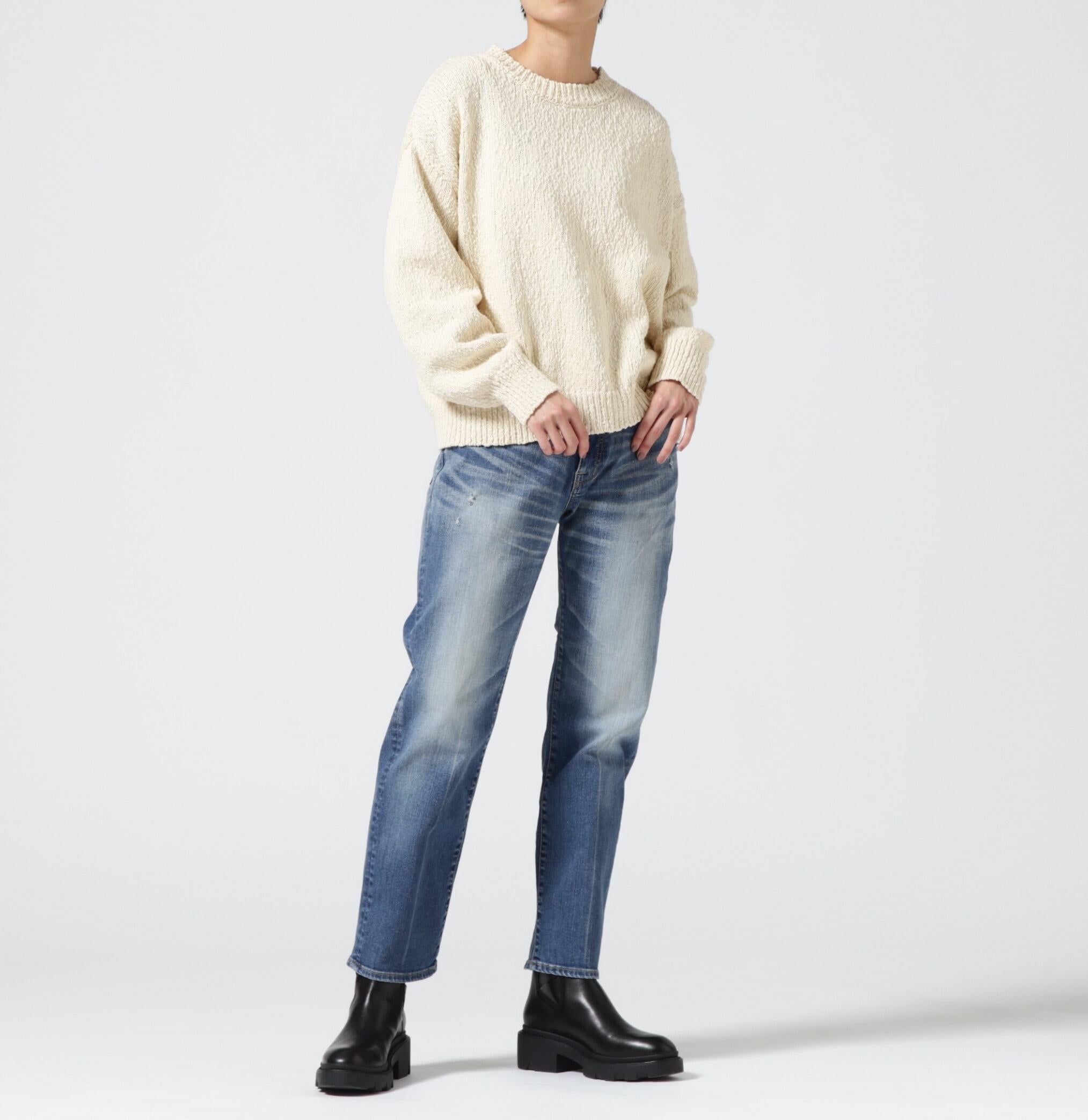 Munich（ミューニック）コットンスラブニットクルーネックプルオーバー/MN231K04 アイボリー2