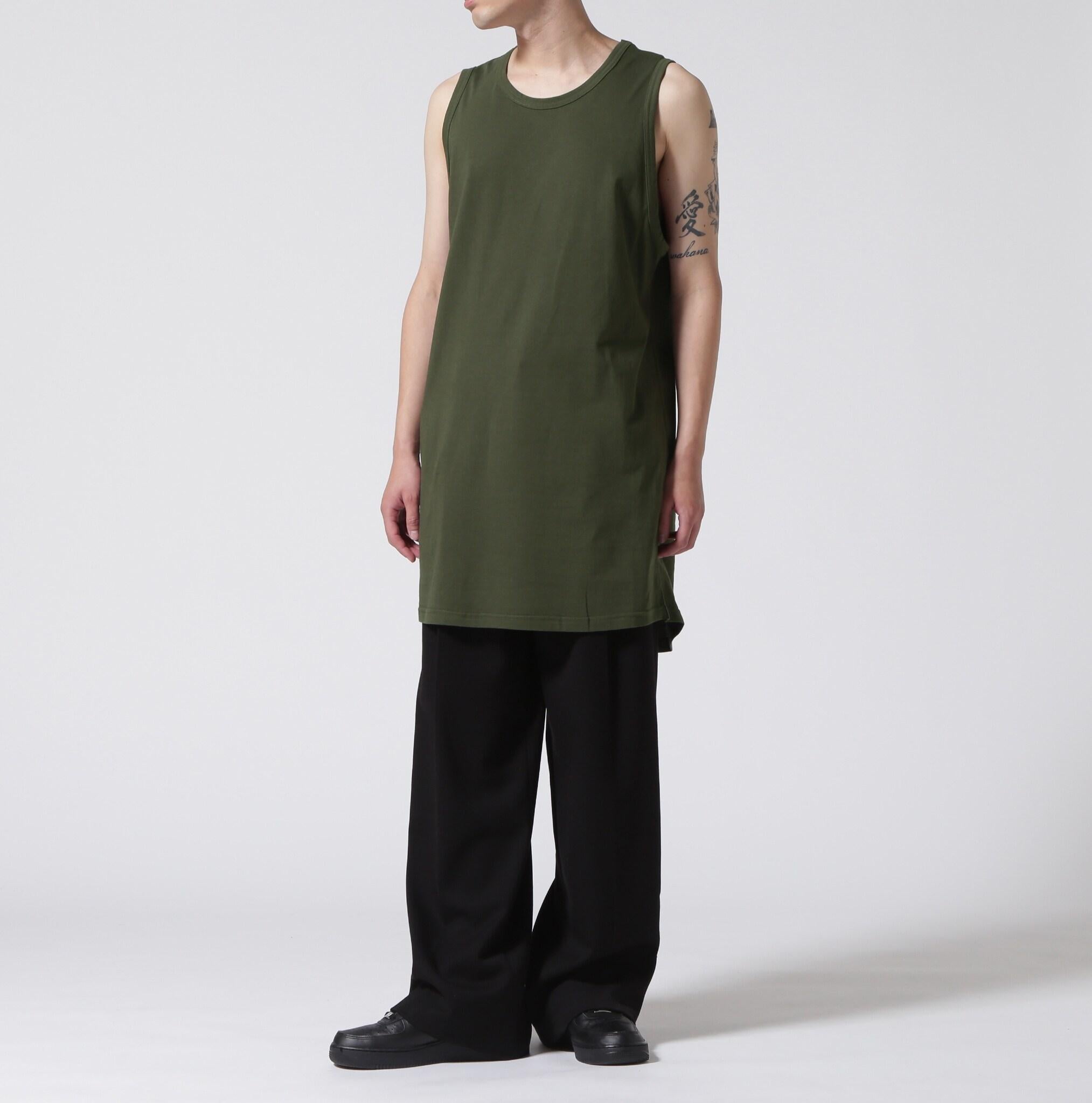 A.F A>TEFACT/エーエフ・アーティファクト/別注 Long Tank Top カーキ