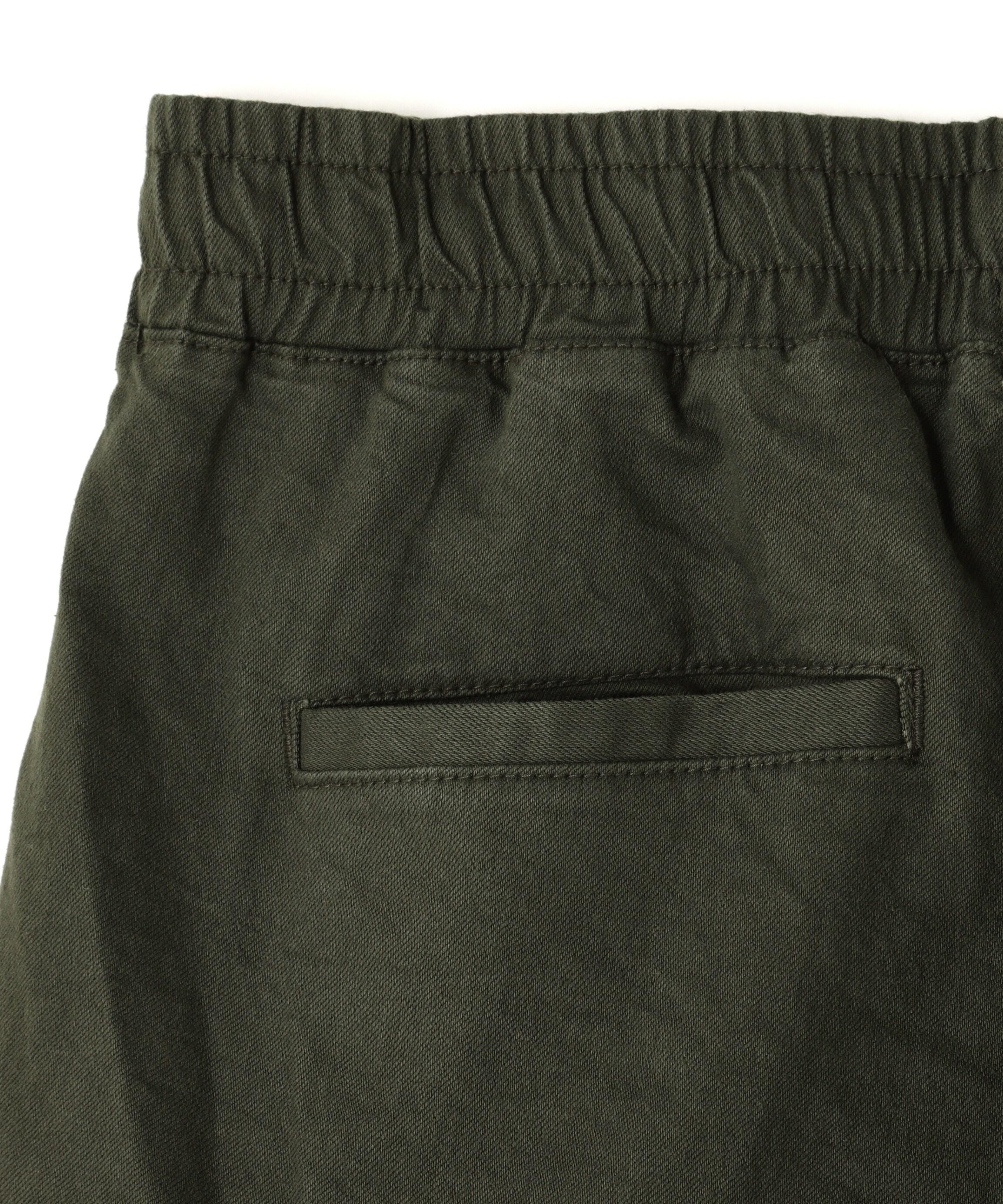 DankeSchon/ダンケシェーン/STRETCH TWILL ZIP W-POCKET WIDE PANTS カーキ