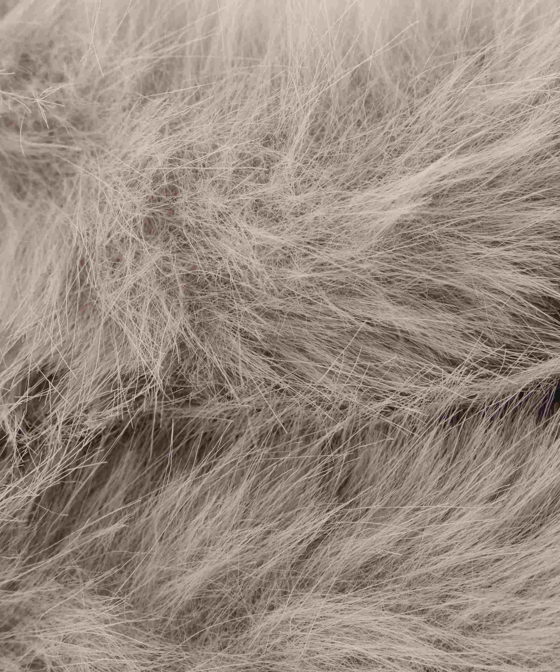 フェイクファートリムニット ピンク