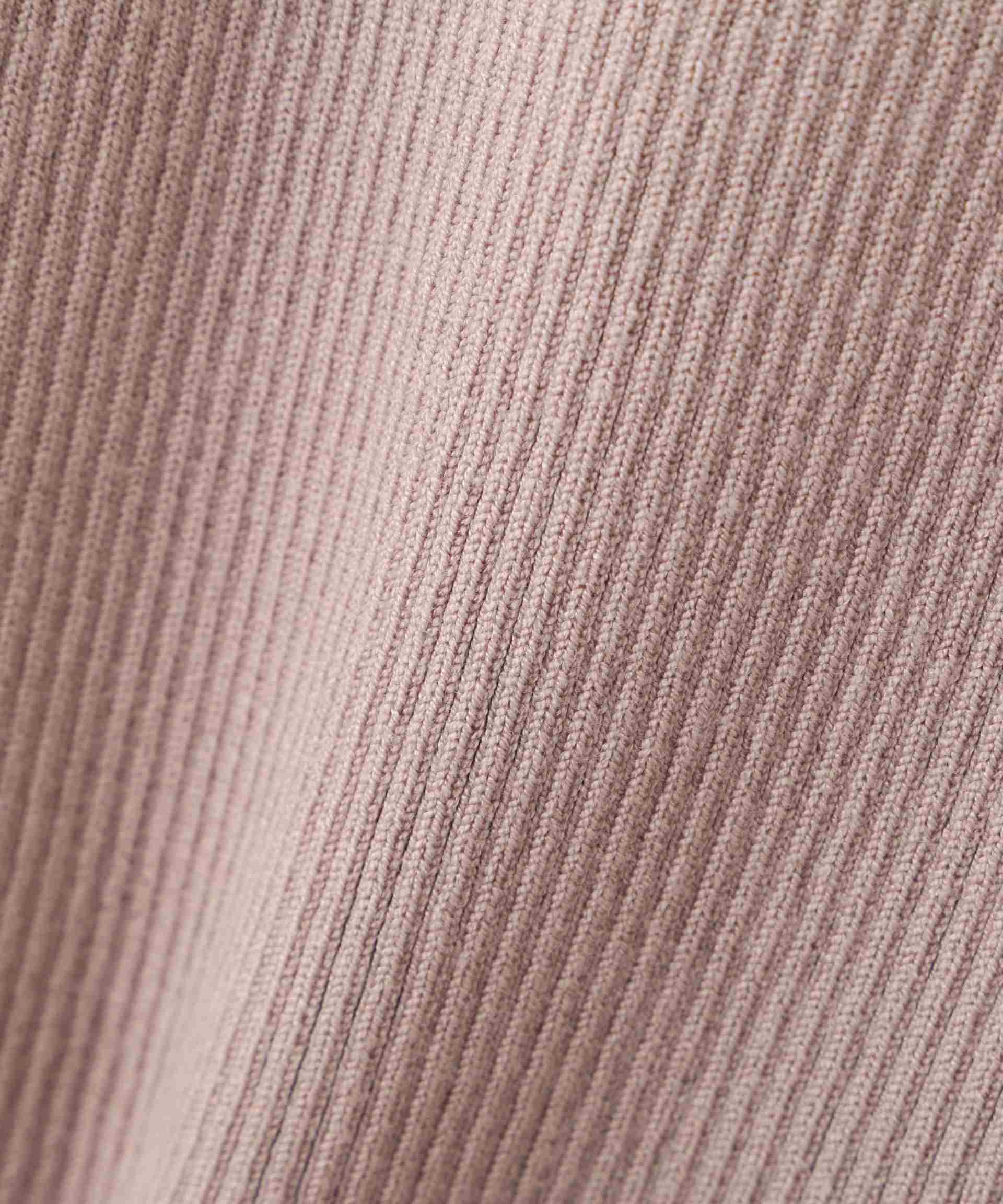 フェイクファートリムニット ピンク