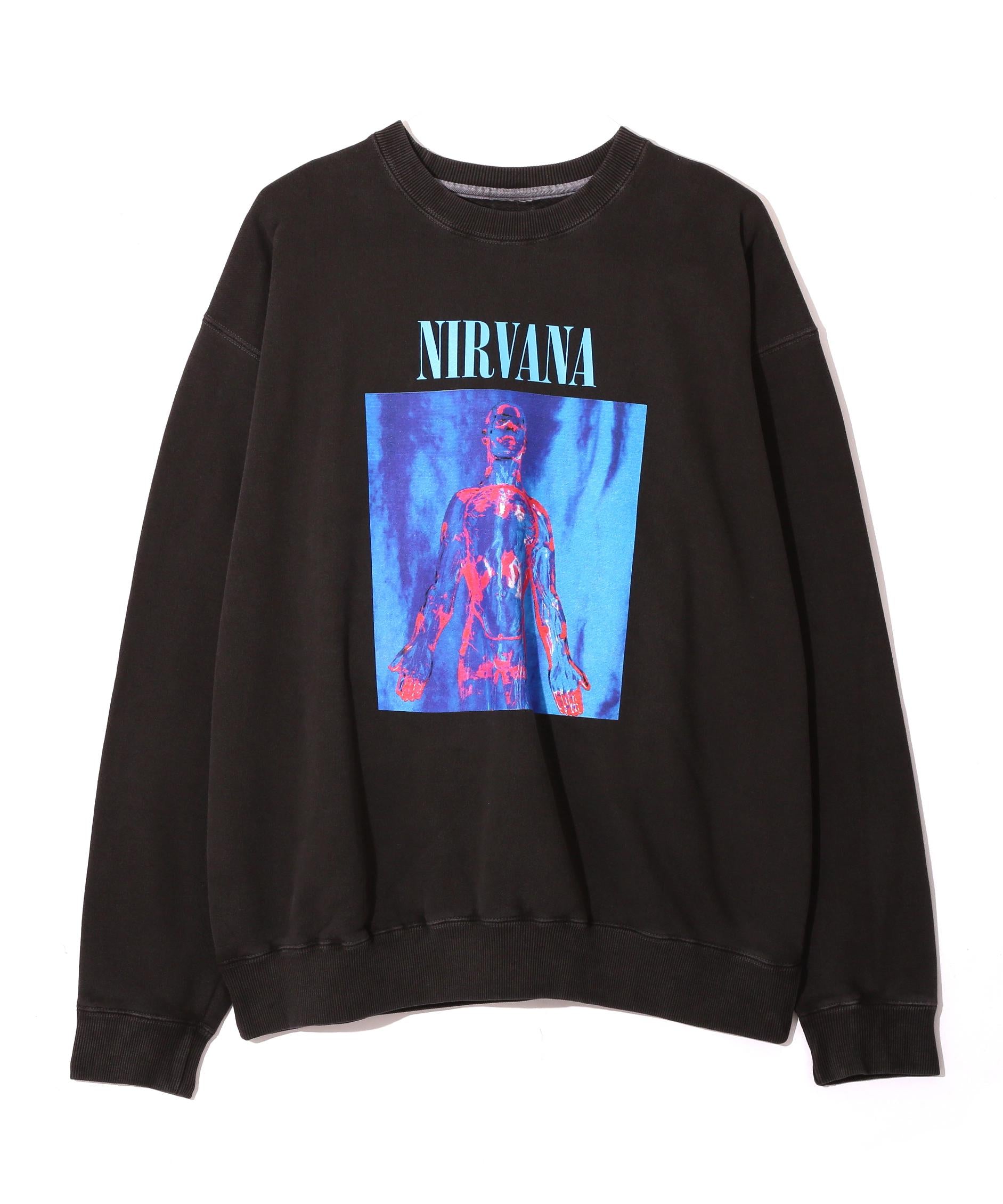 NI>VANA/ニルヴァーナ/SLIVE> SWEAT C>EW/コラボスウェット ブラック