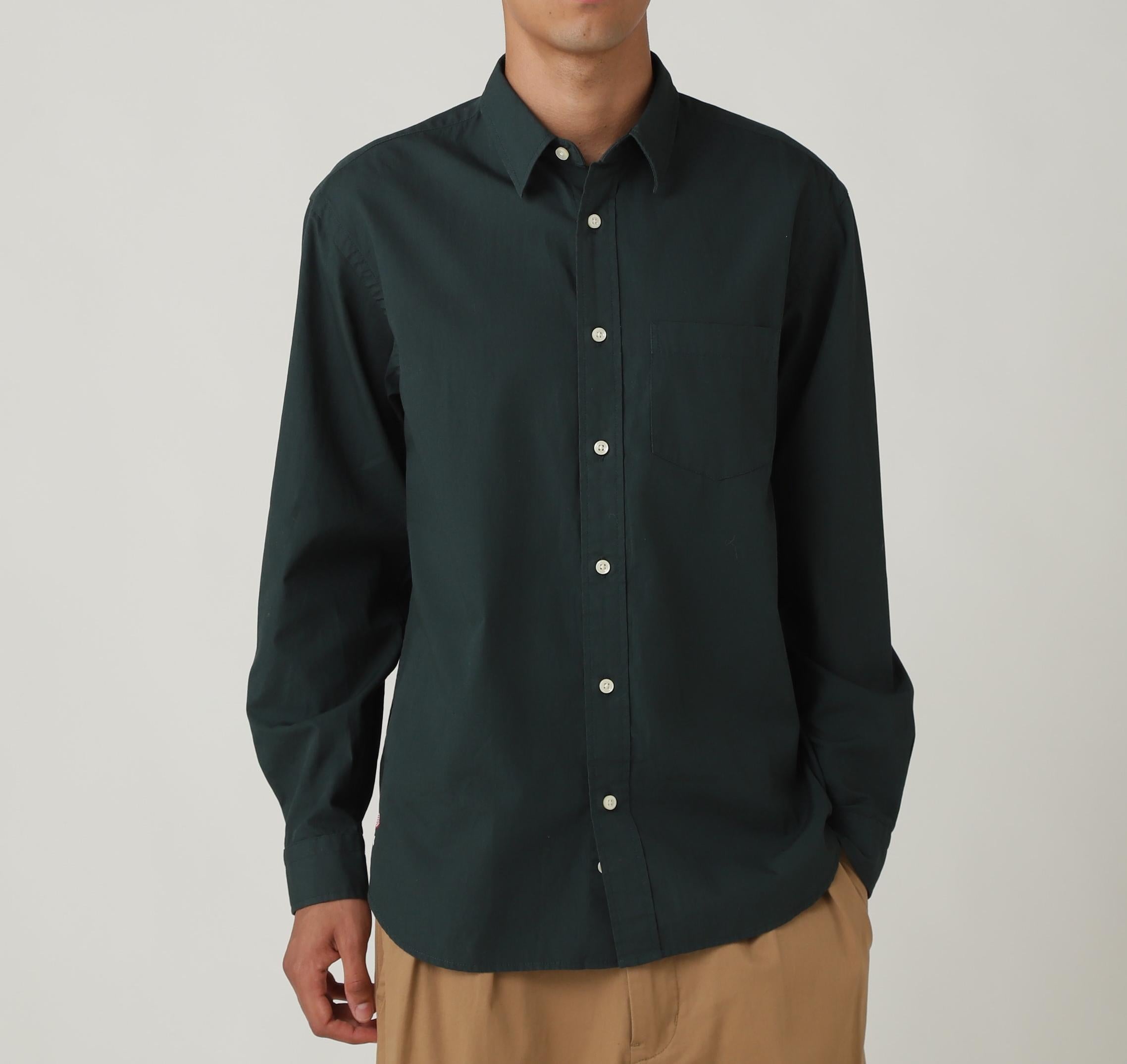 RASIC R>OAD L/S SHI>T / ベーシック ブロード 長袖 シャツ グリーン