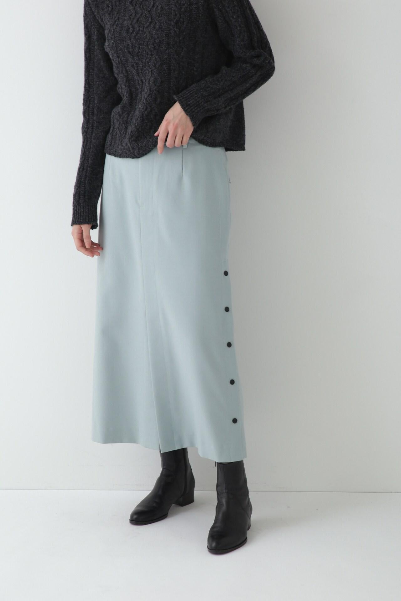 ≪aive 5e≫サイドボタンスカート ライトグリーン