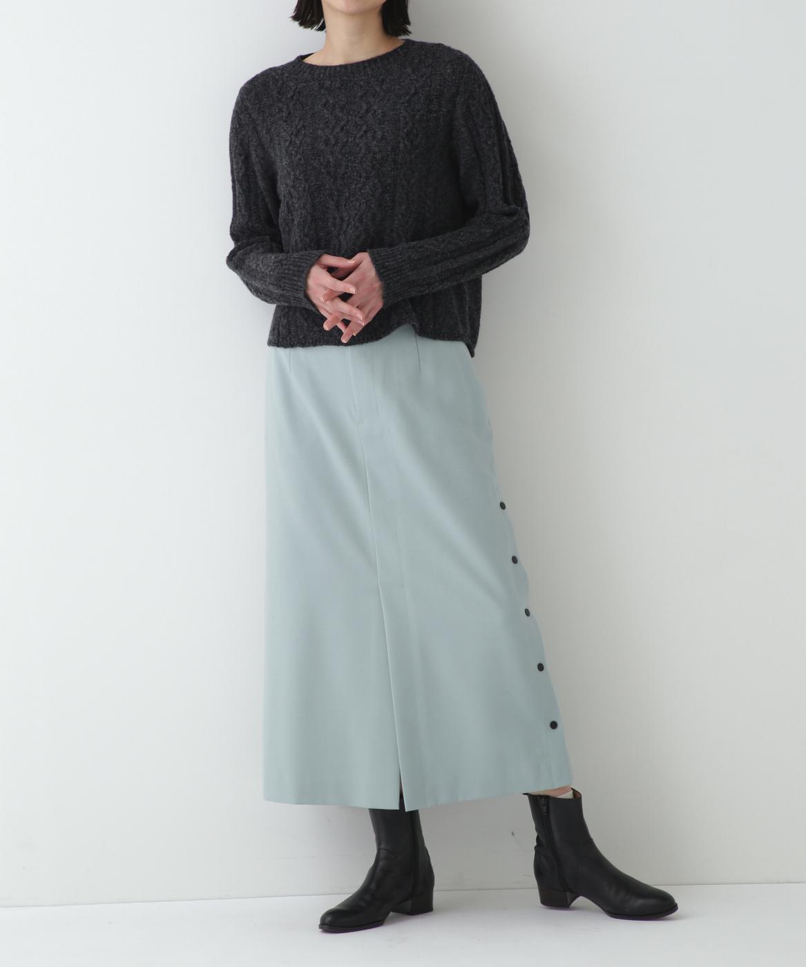 ≪arrive 5e≫サイドボタンスカート ライトグリーン