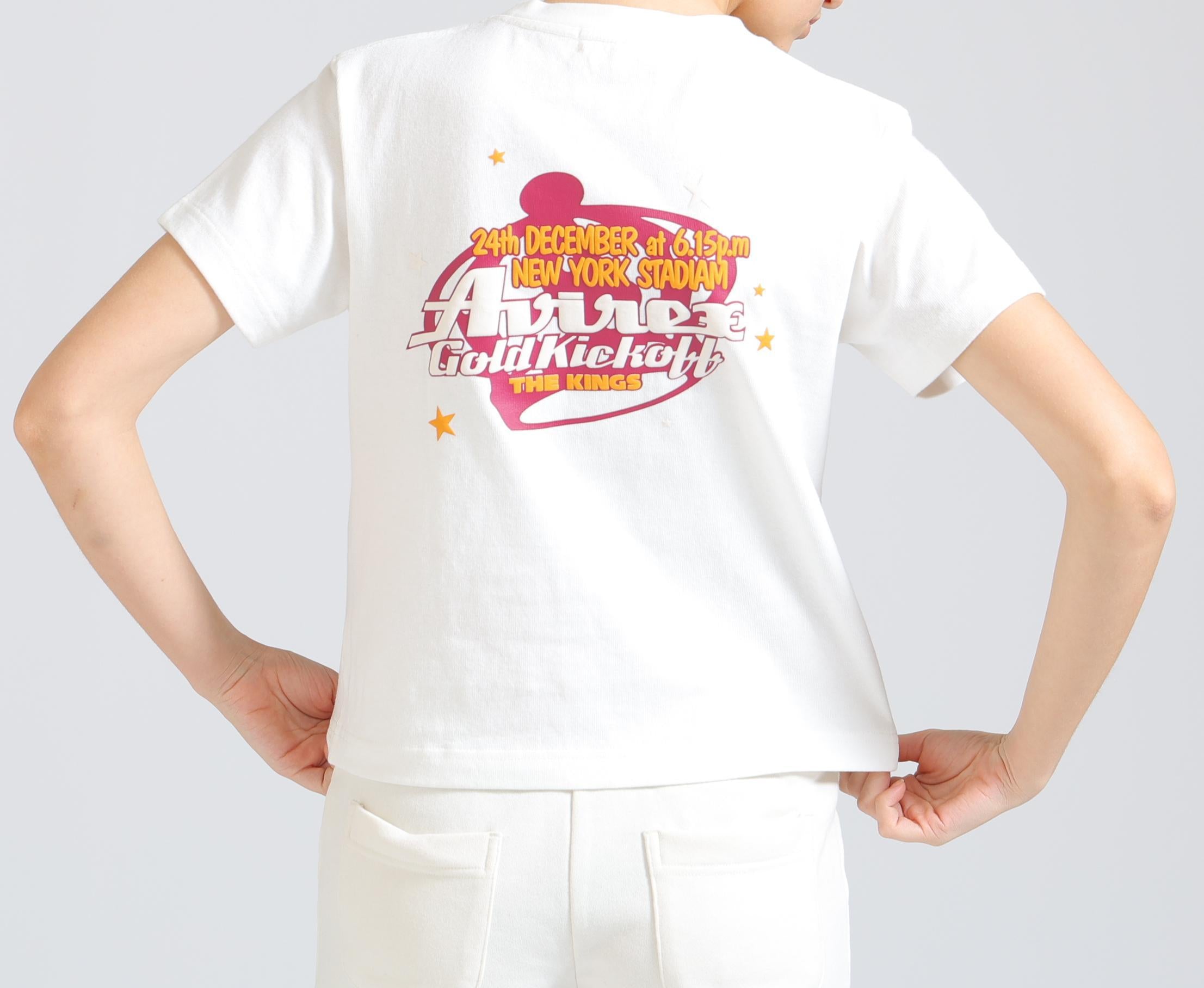 GOLD KICKOFF PUFF PRINT T-SHIRT ホワイト
