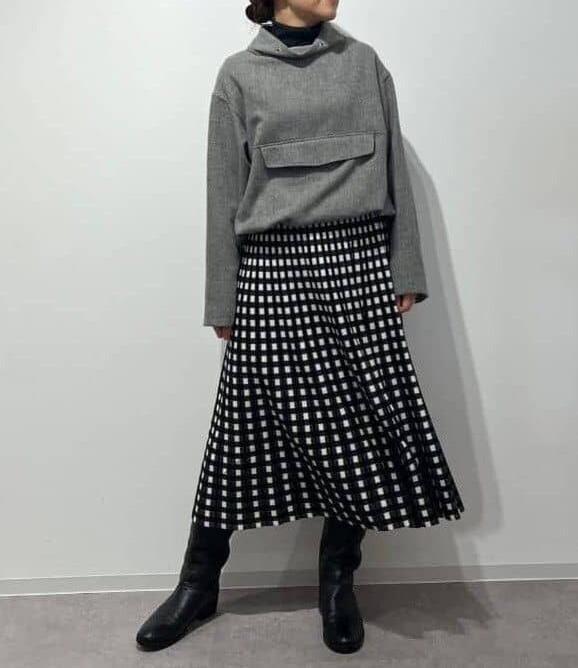 ◆ツィードスタンドアノラック ライトグレー