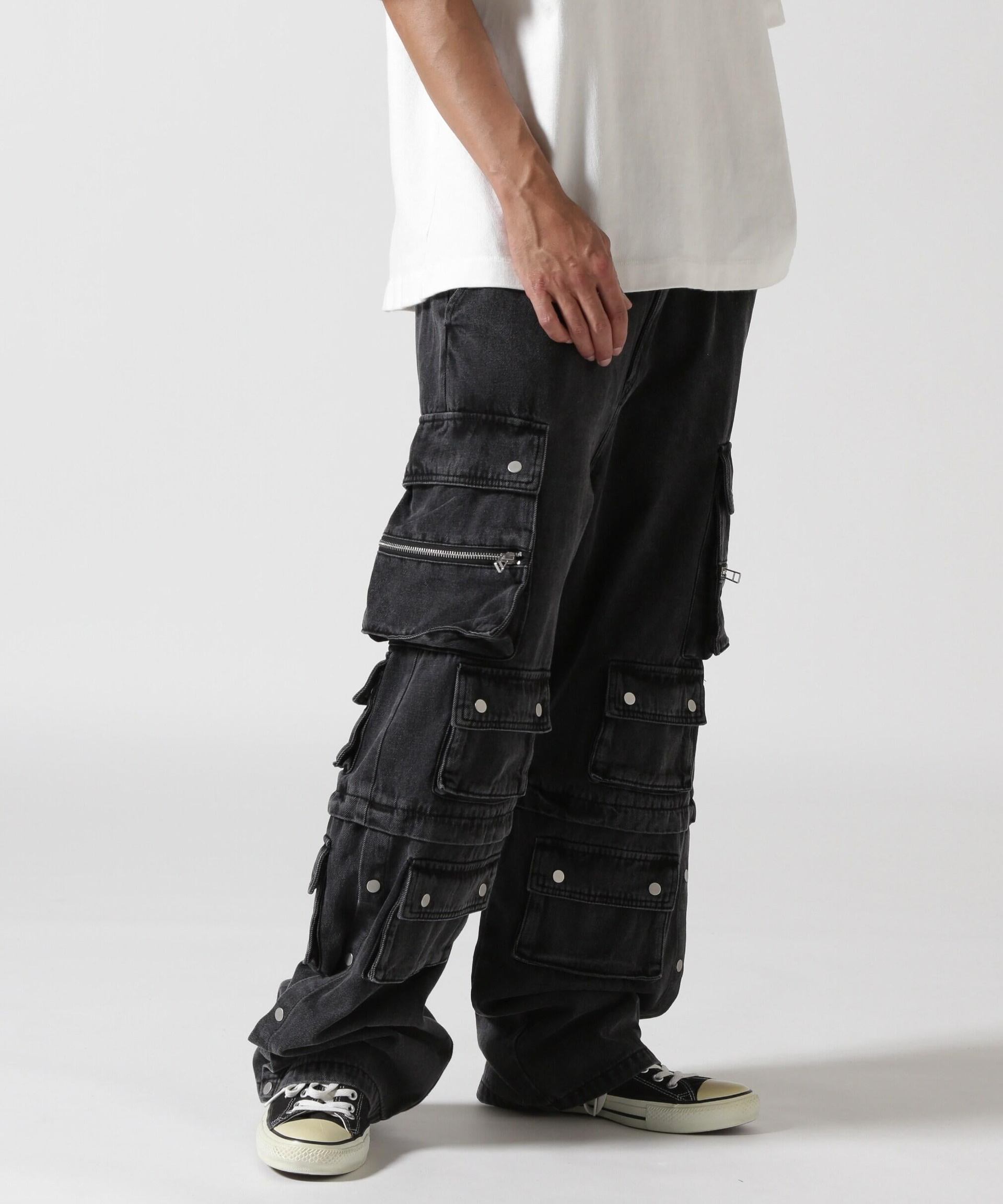 DankeSchon/Danke Schön/11oz D ZIP POCKET FLARE CARGO PANTS