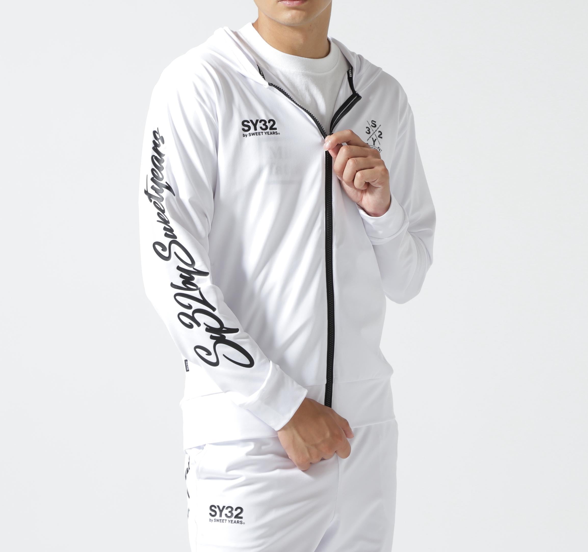 SY32 y SWEET YEA>S/エスワイサーティトゥ バイ スィートイヤーズ/>USH GUA>D ZIP HOODIE ホワイト