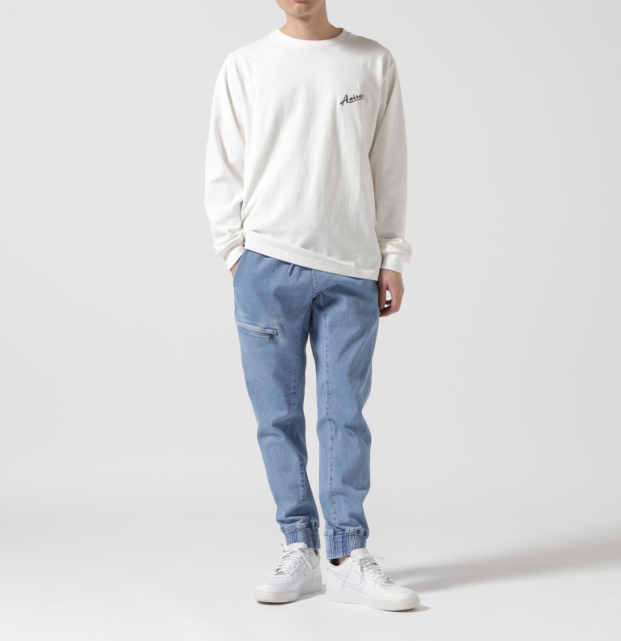 《WER＆DEPOT限定》MILITA>Y MOTIF LONG SLEEVE T-SHI>T / ミリタリーモチーフ 長袖 Tシャツ ホワイト