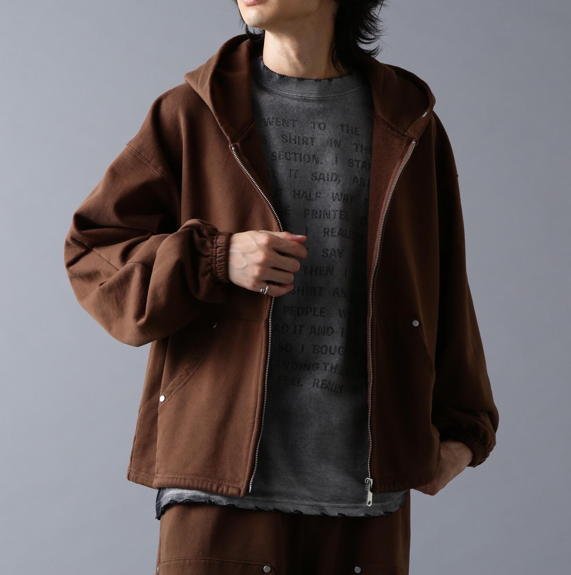 DankeSchon/ダンケシェーン/480HW SWEAT ZIP HOODIE ブラウン