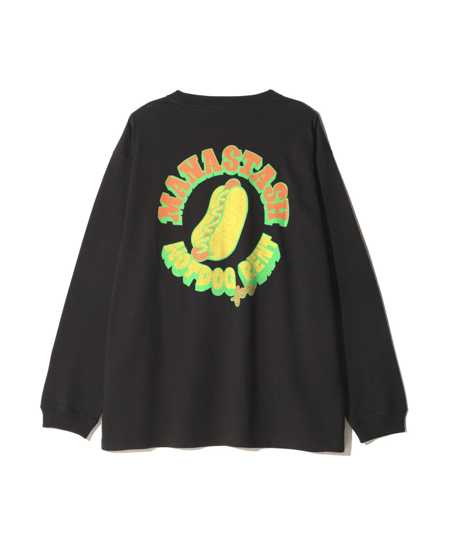 MANASTASH/マナスタッシュ/HEMP L/S TEE O>IGINAL LOGO ブラック