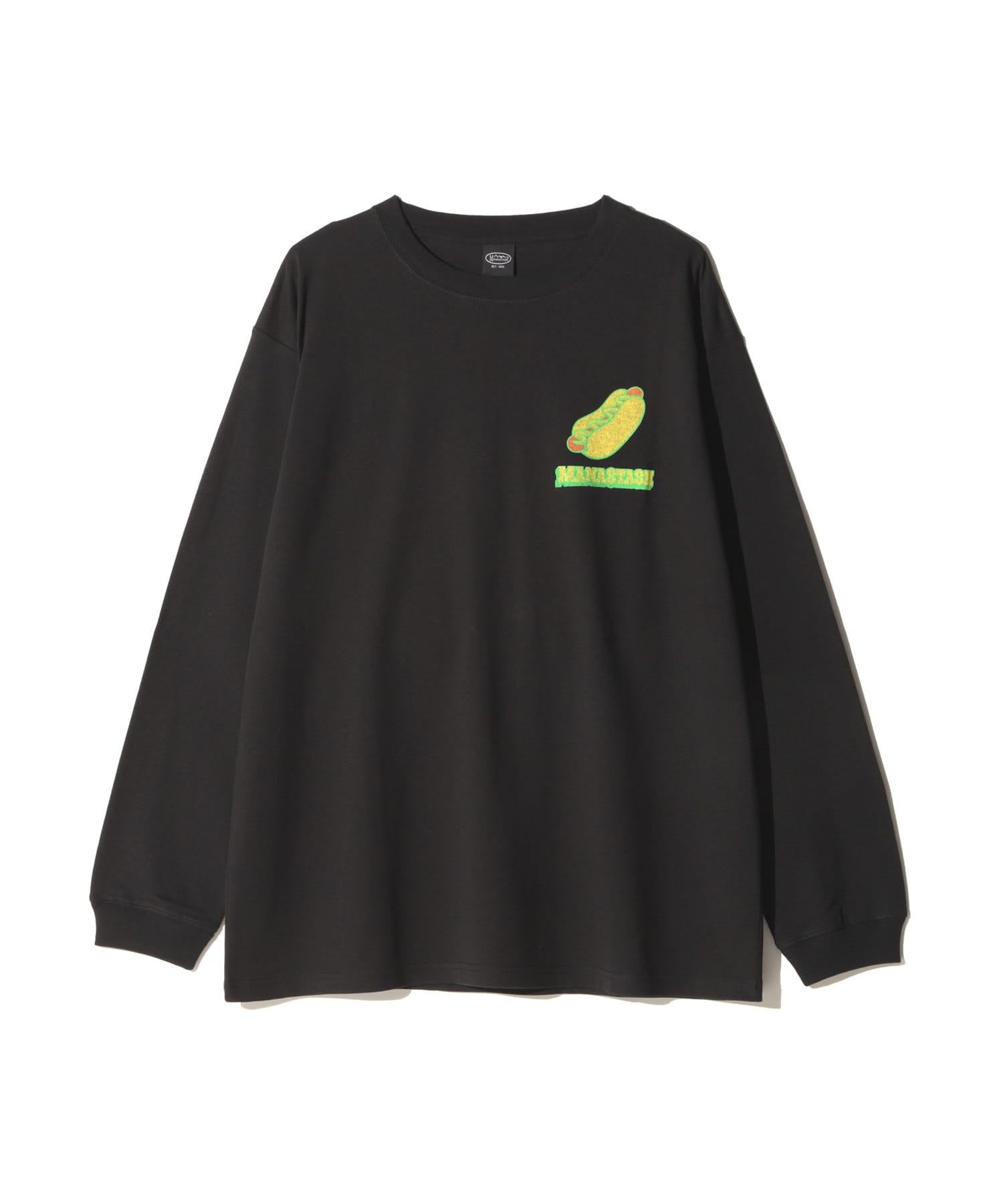 MANASTASH/マナスタッシュ/HEMP L/S TEE O>IGINAL LOGO ブラック