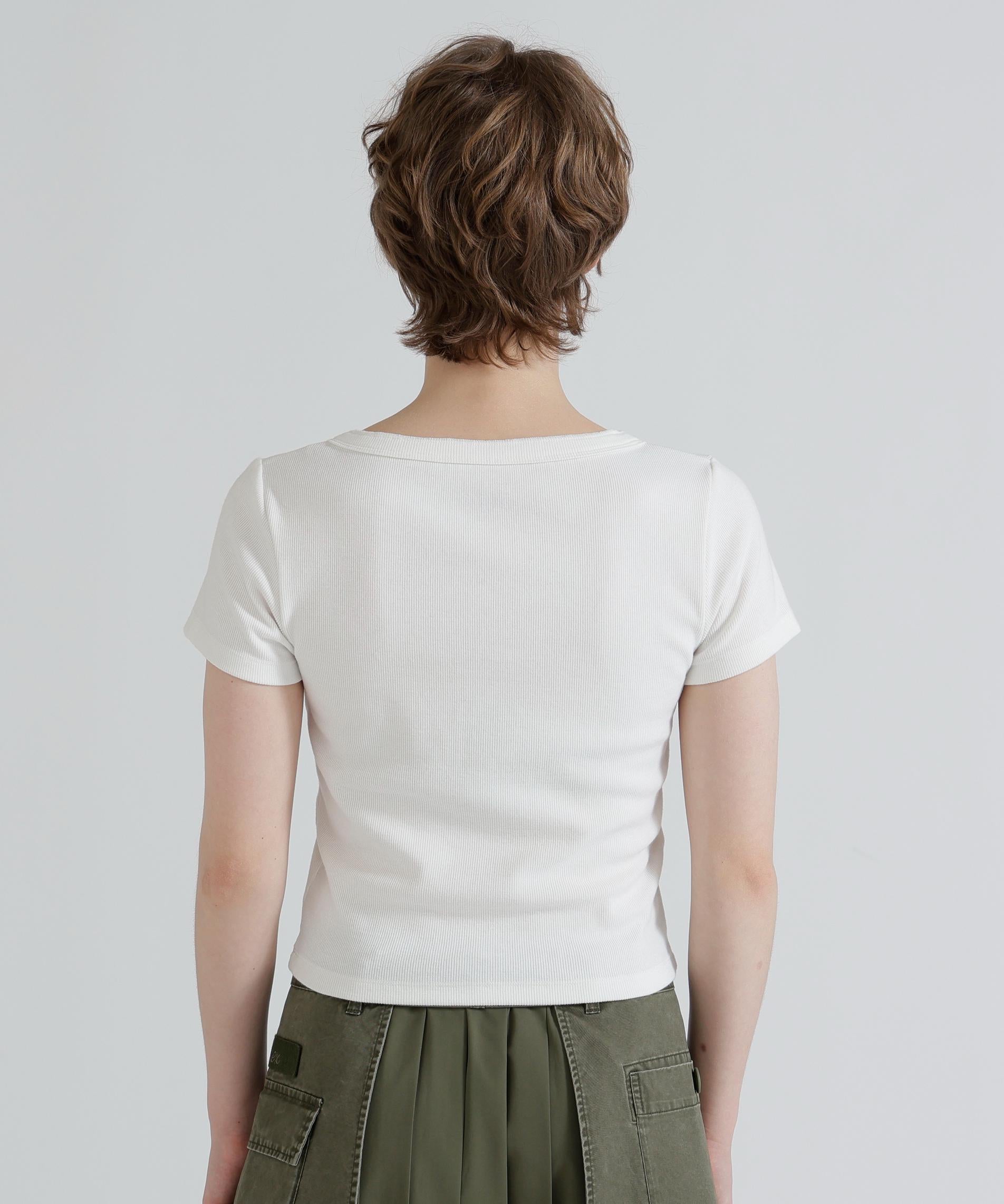 《直営店限定》S/S AC RIB HENLY T-SHIRT オフホワイト3