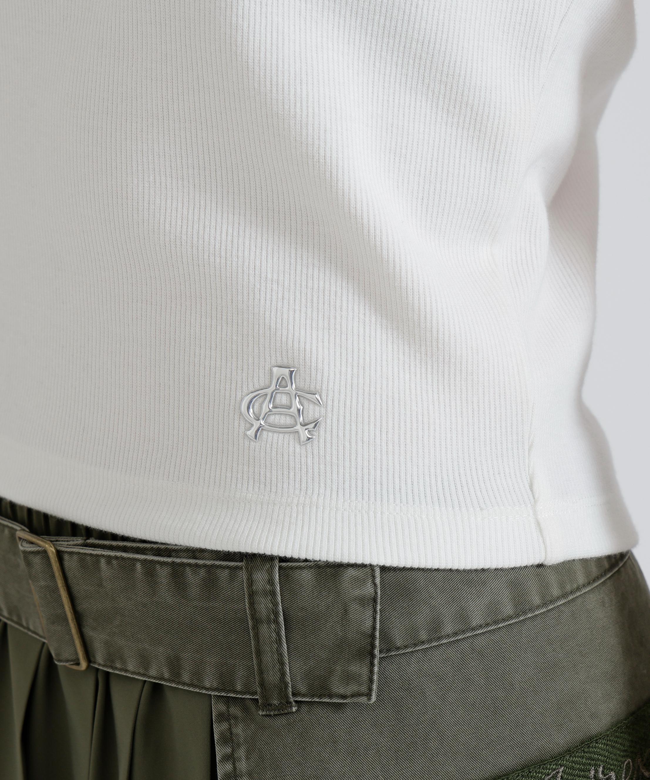 《直営店限定》S/S AC RIB HENLY T-SHIRT オフホワイト3