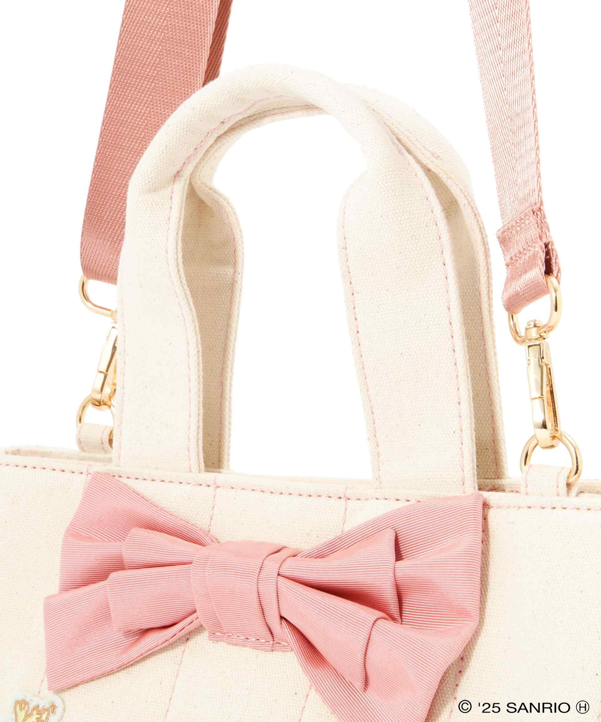マイメロディ×リボンステッチトートバッグ ピンク