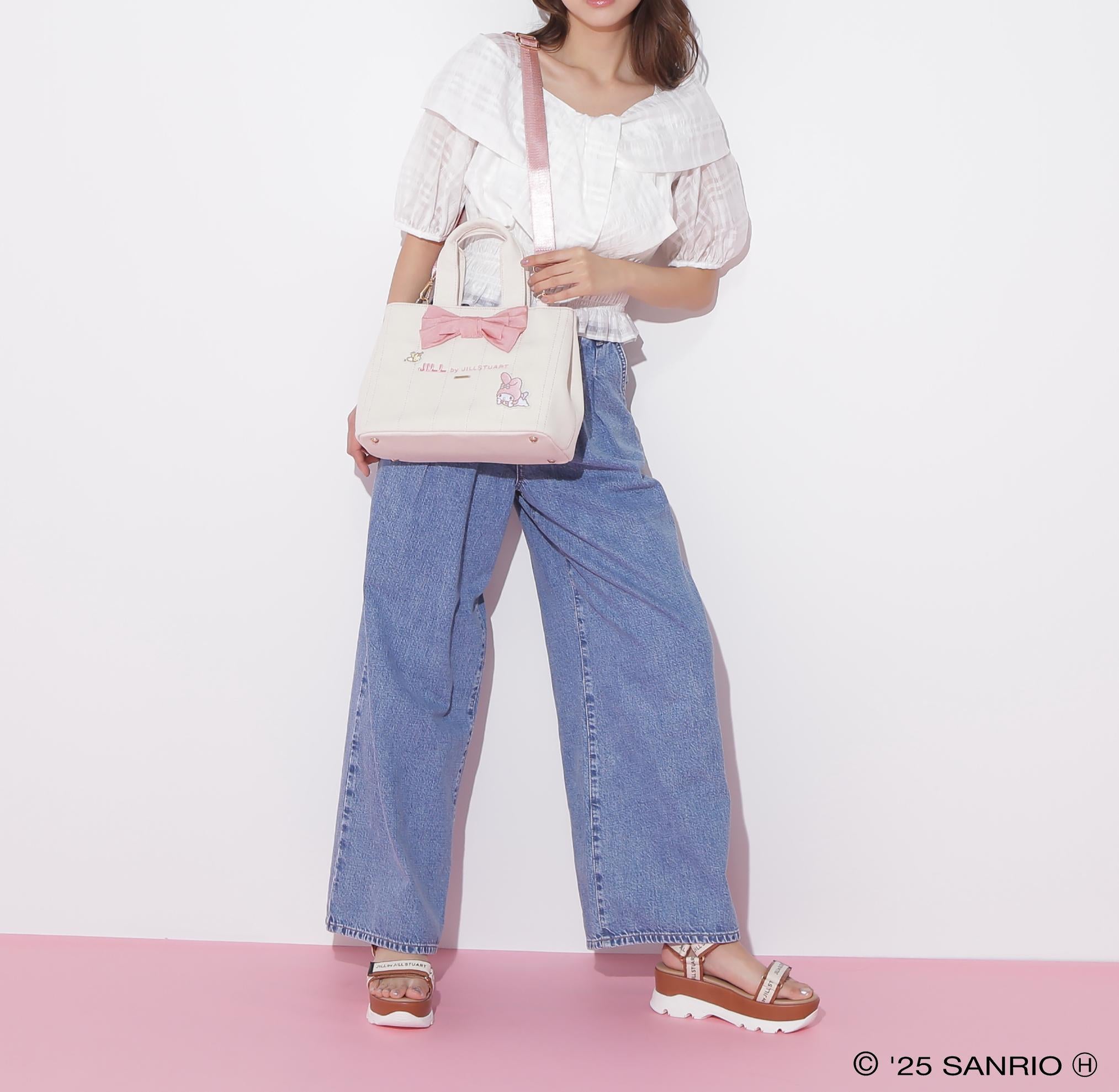 マイメロディ×リボンステッチトートバッグ ピンク