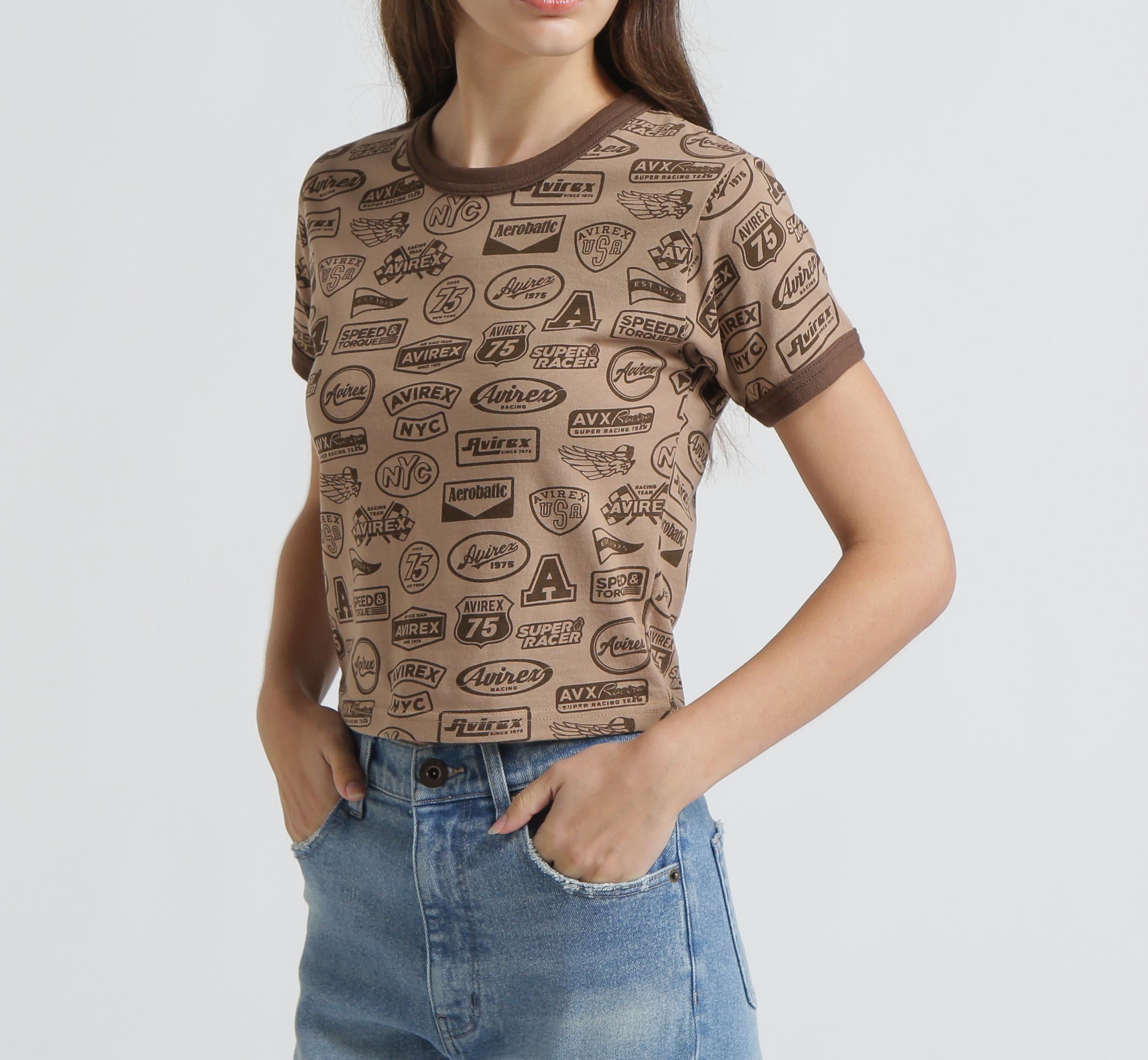 《直営店限定》S/S RINGER PATCH MOTIF FULL PRINT T-SHIRT ライトブラウン4