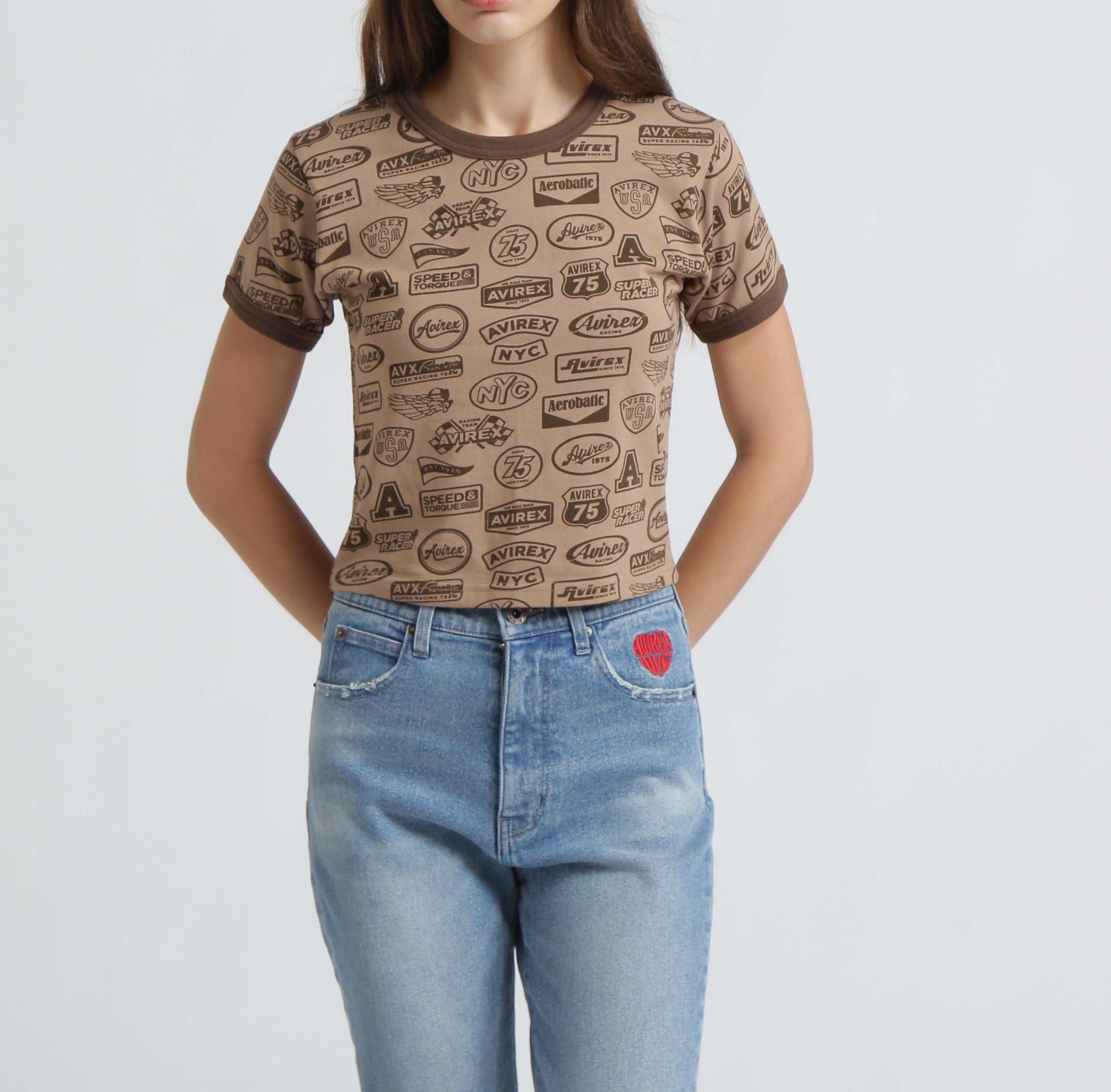 《直営店限定》S/S RINGER PATCH MOTIF FULL PRINT T-SHIRT ライトブラウン4