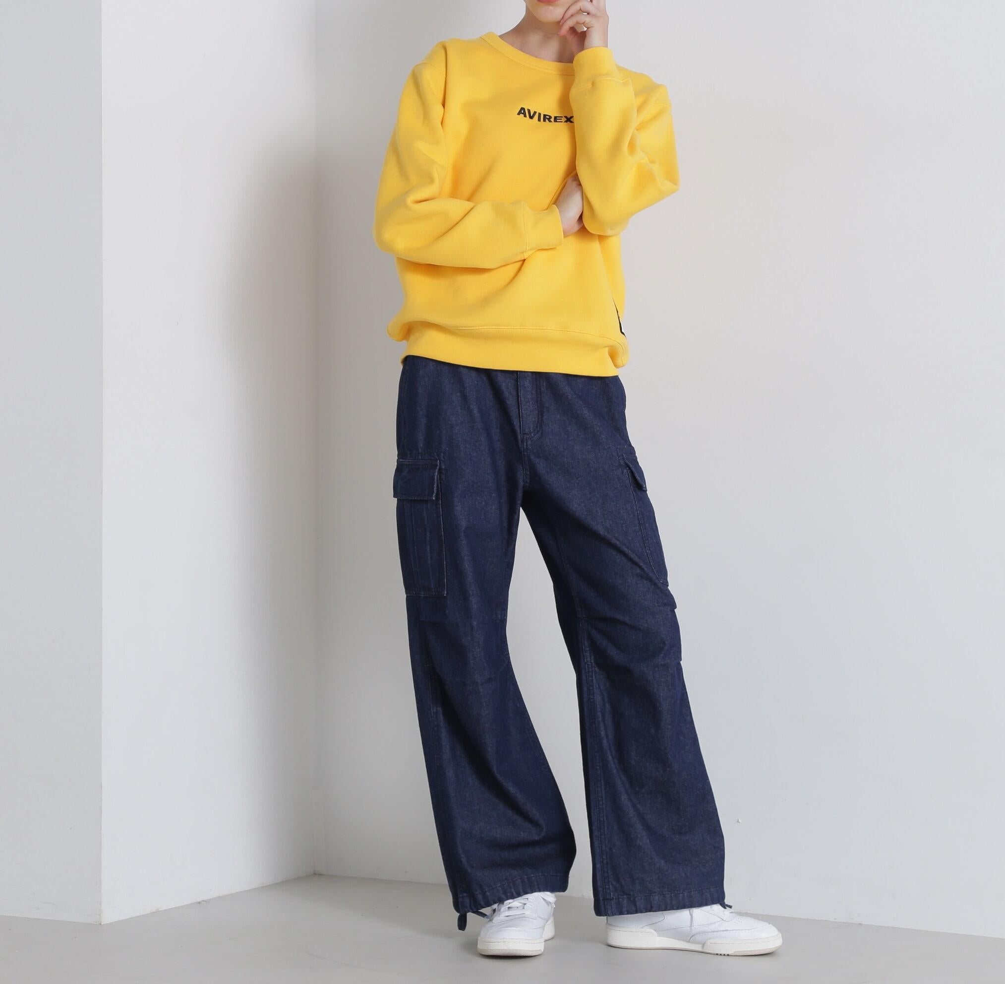 ロゴ クルースウェット/ A STA> LOGO C>EW SWEAT イエロー