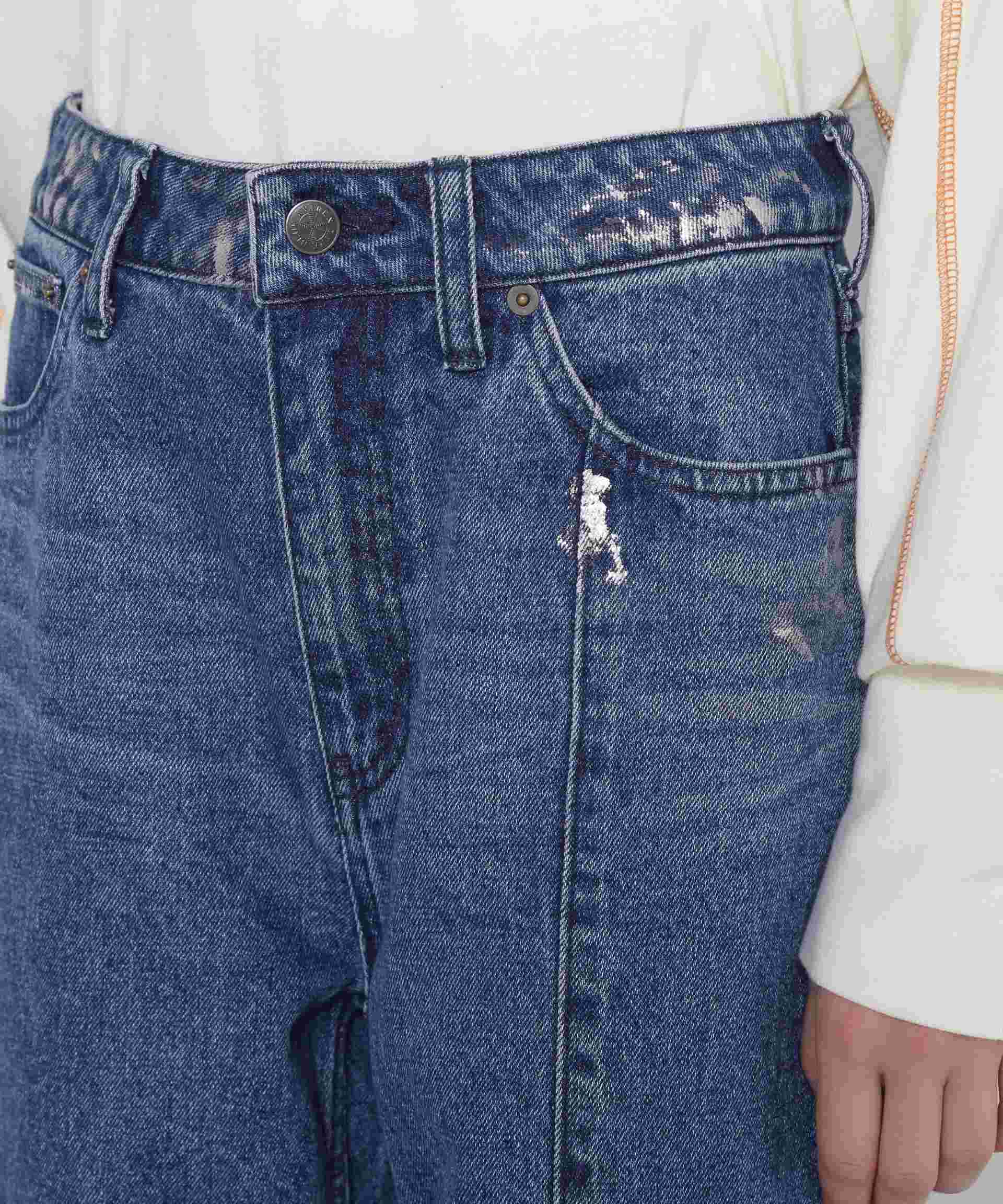 FOIL P>INT DENIM PANTS/箔プリントデニムパンツ ユーズド2