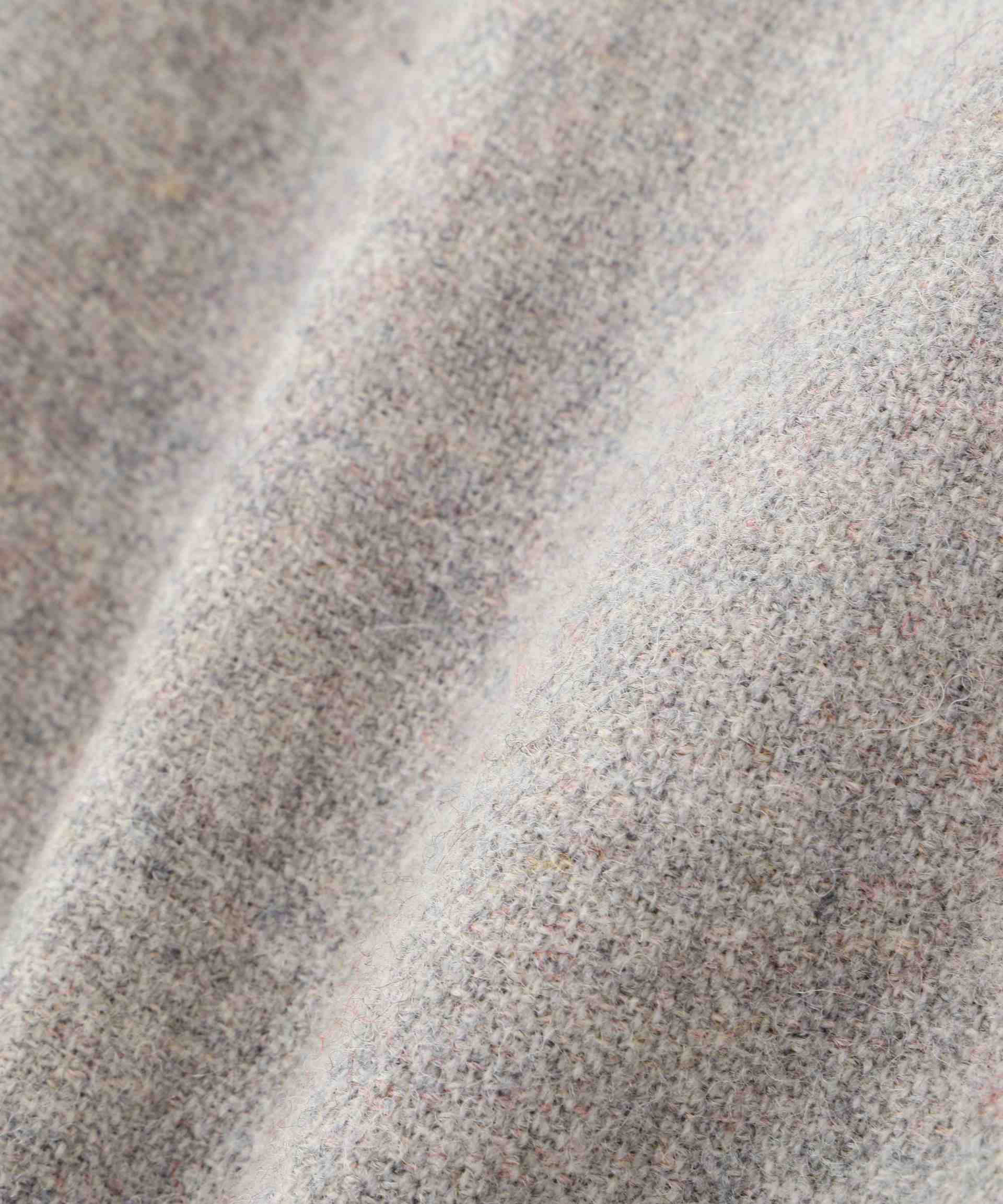 シェットランドリサイクルＷショートジップブルゾン グレー