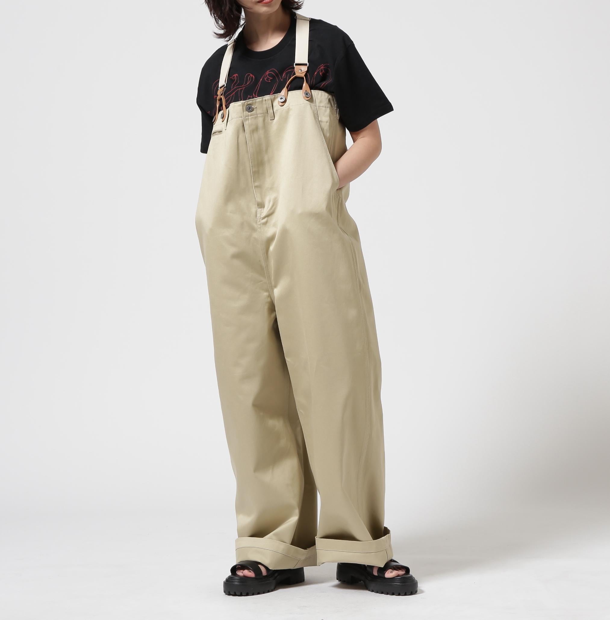 ロドリリオンSuspender Pants - Chino Clothブラック RHODOLIRION/Rhodolirion Suspender Pants - Chino Cloth