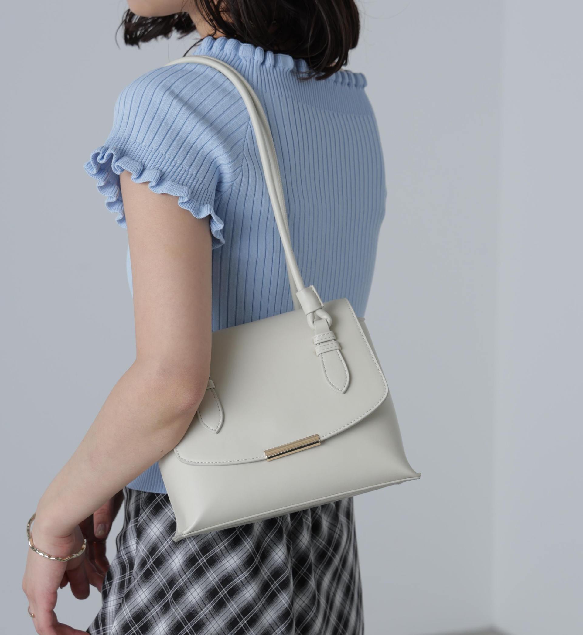 ロングショルダーバッグ ホワイト