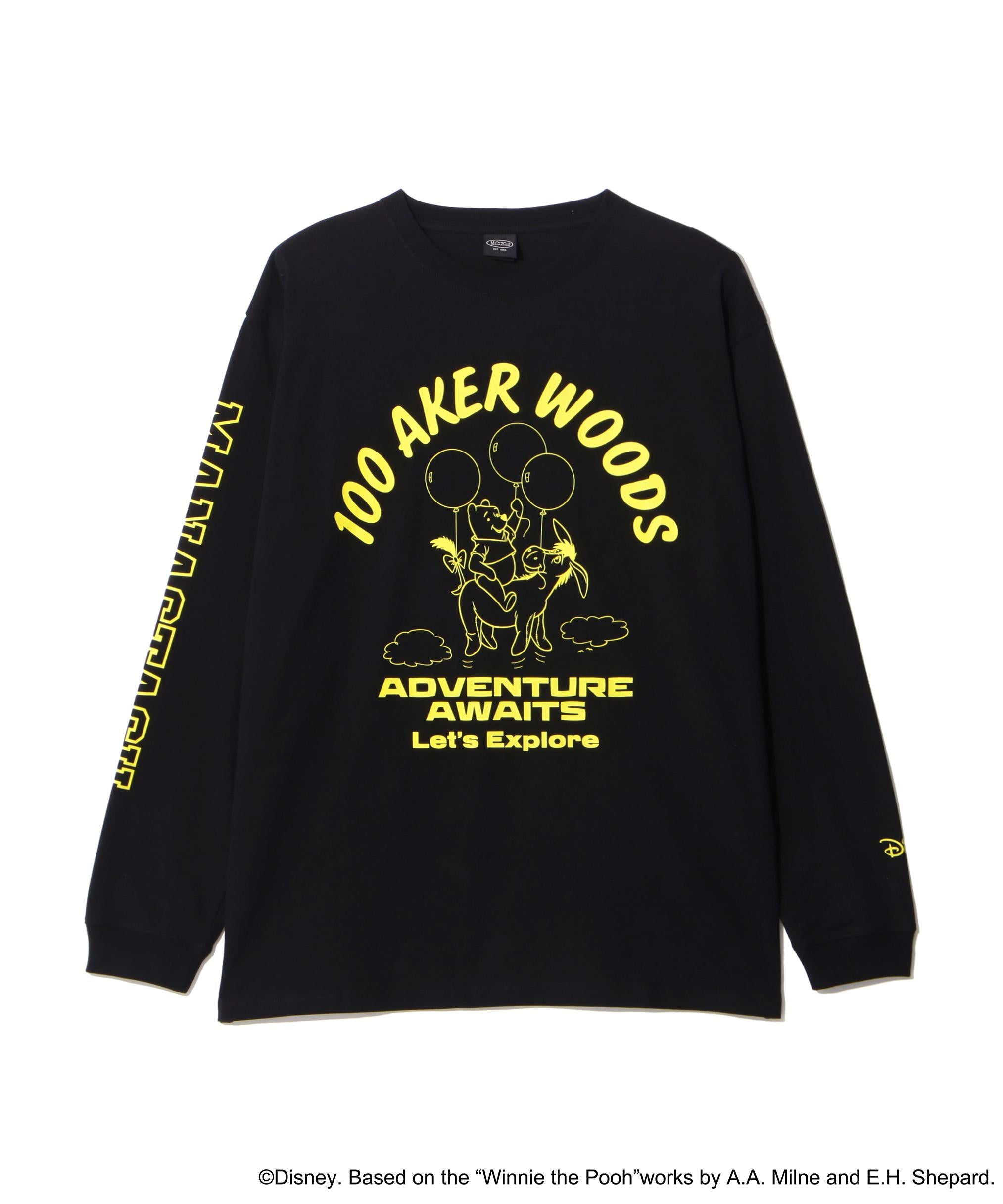 MANASTASH/マナスタッシュ/WINNIE THE POOH L/S TEE ブラック
