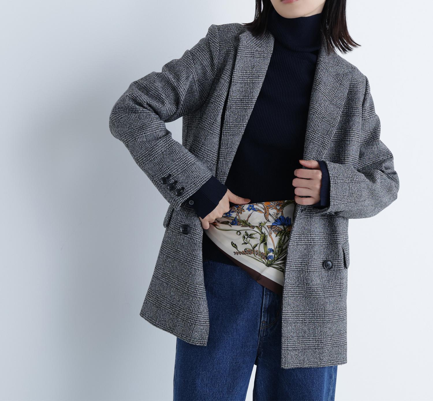 ベーシックタートルネックニット ネイビー